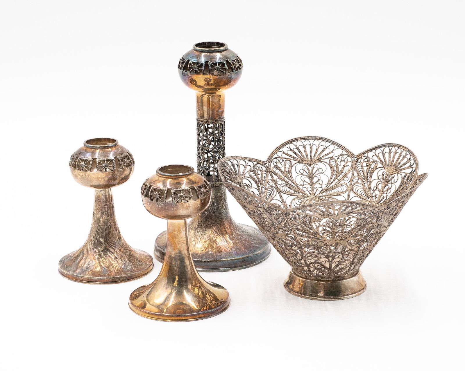 Lot: Pentti Sarpaneva .830 Silver, Filigree Bowl. (1 of 4)