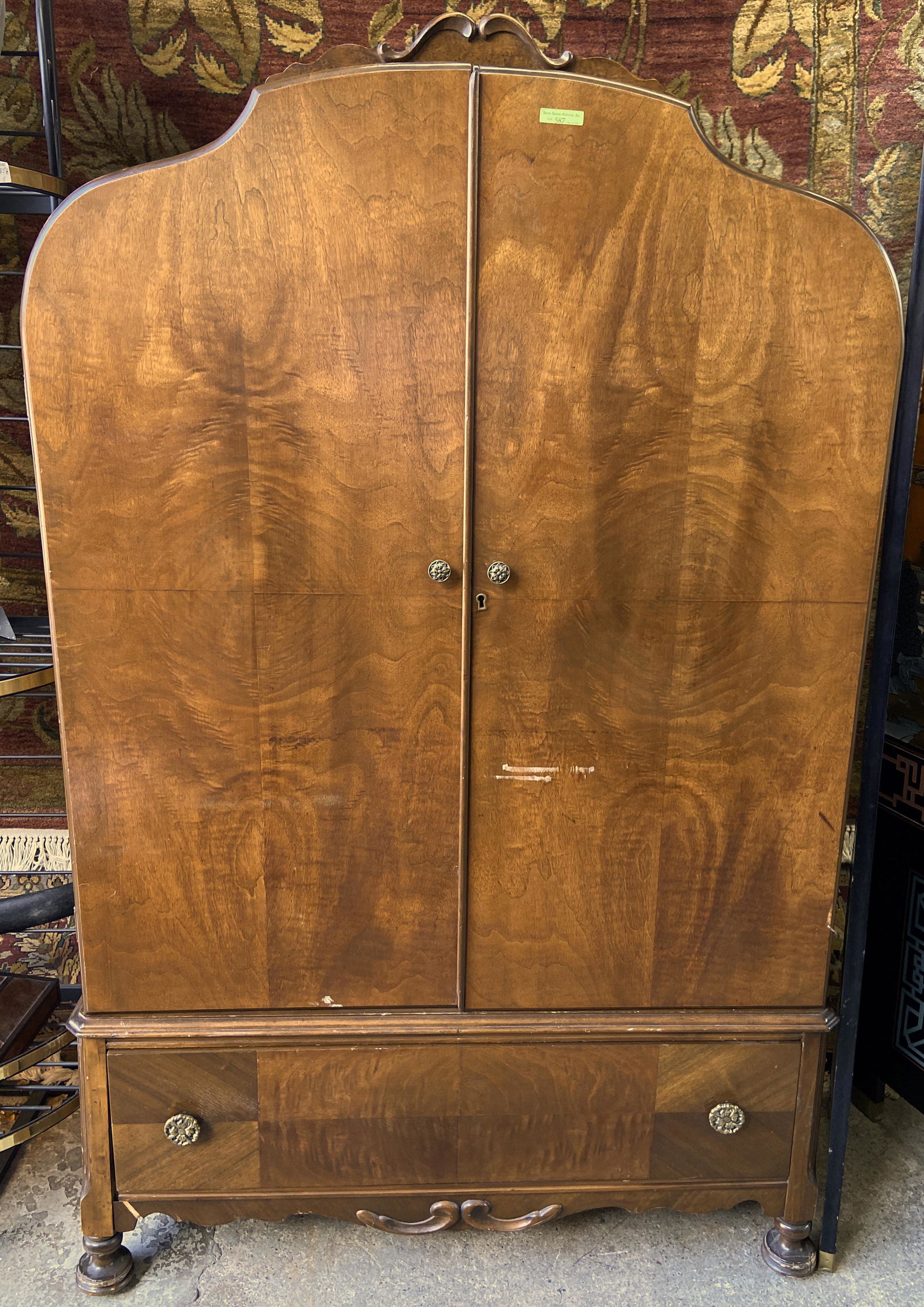 Antique Walnut 2-Door Chifferobe. (1 of 1)
