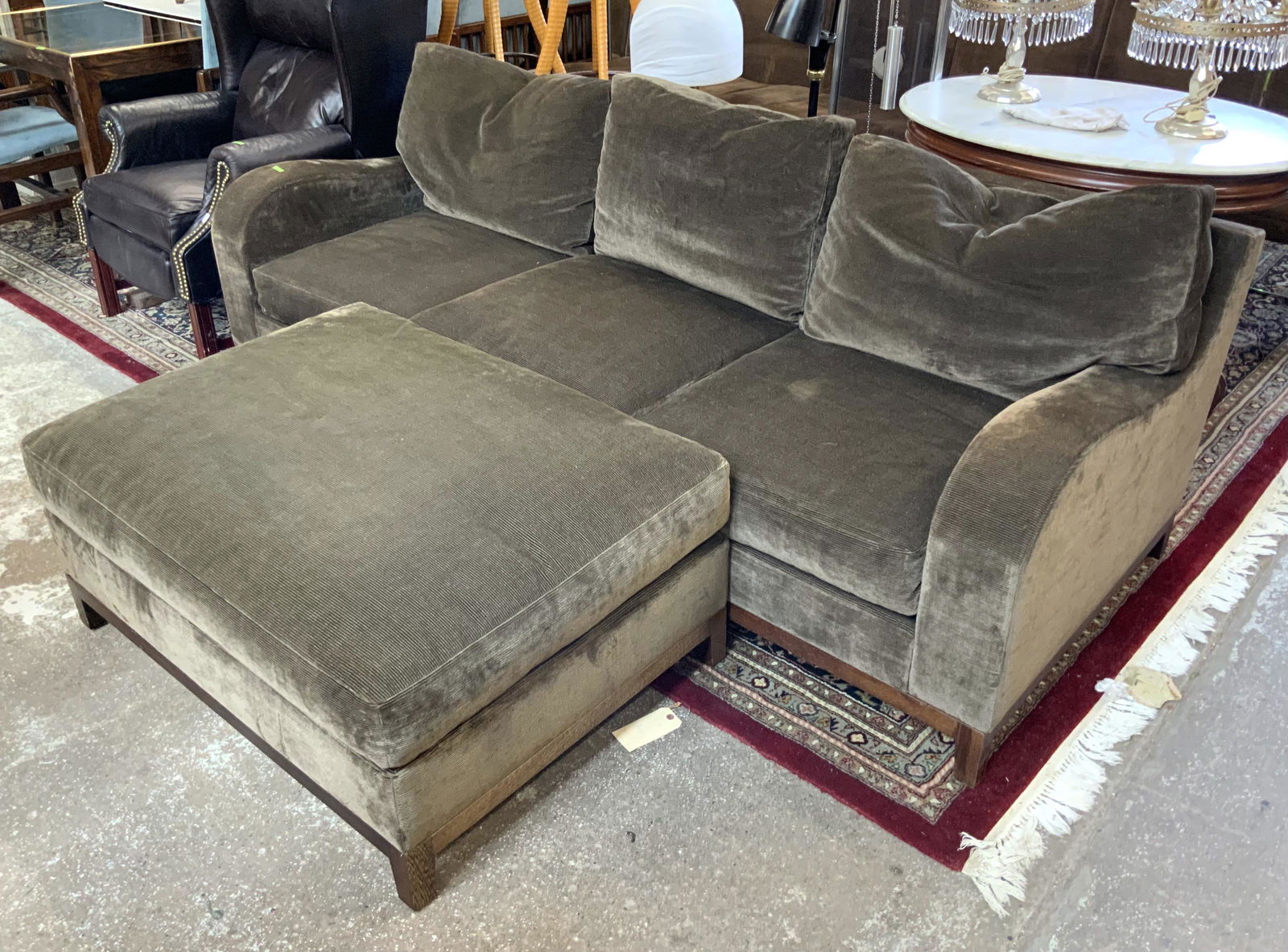 Christian Liagre for Holly Hunt Sofa With Ottoman. (1 of 2)