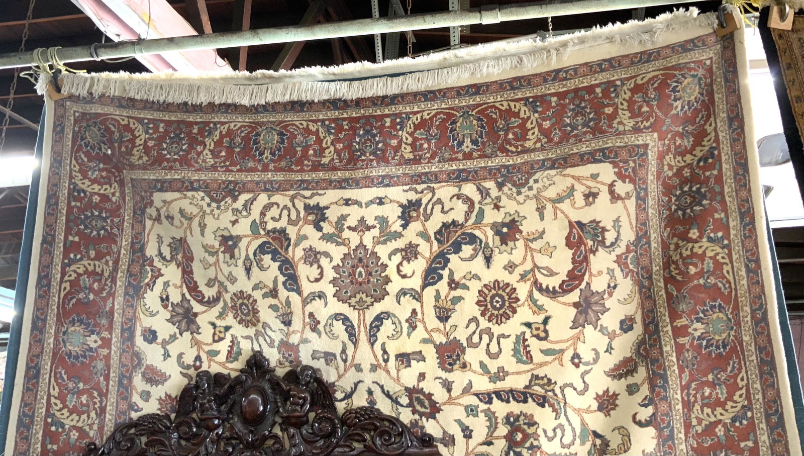 8' 9" x 11' 9" Kashan-Pattern Rug. (1 of 2)