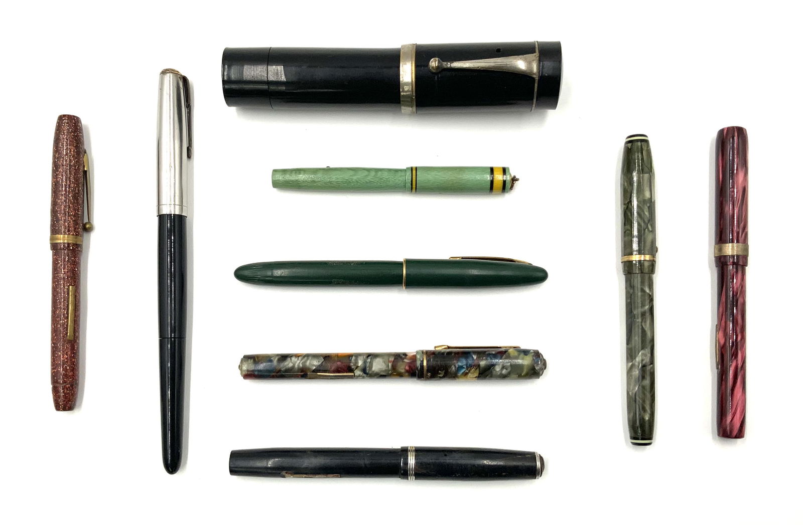 Lot of 9 Vintage Fountain Pens- Sheaffer, etc. (1 of 3)