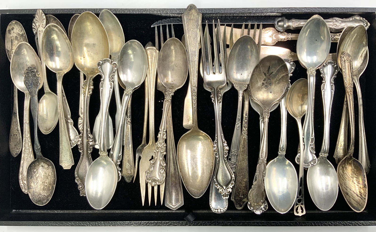 Lot of Antique Forks & Spoons, Mostly Sterling. (1 of 1)