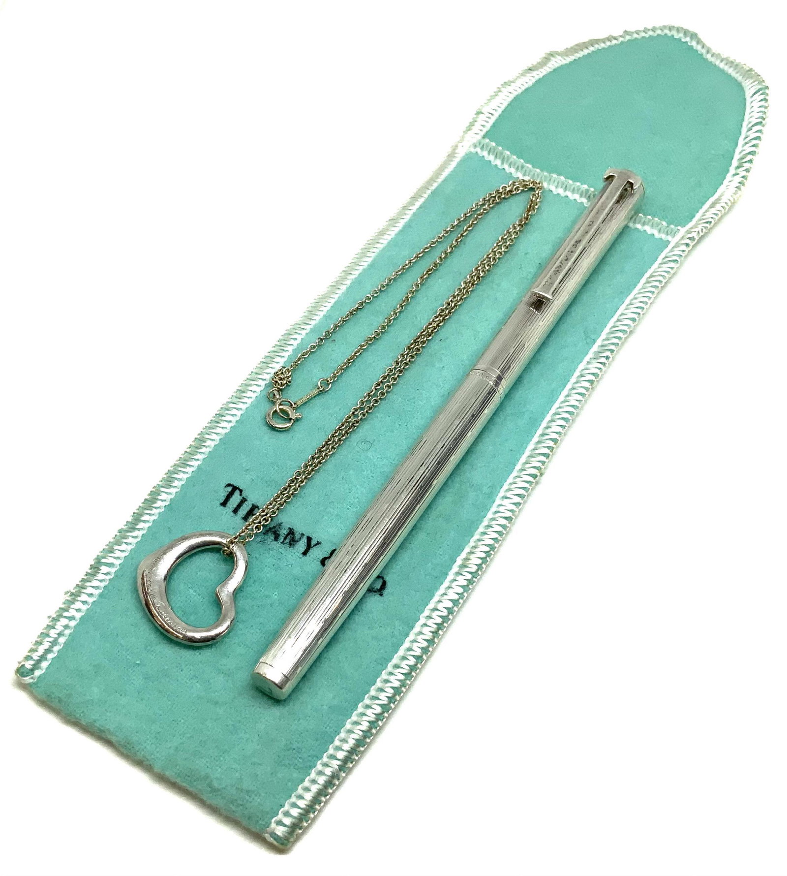 Sterling Pen \u0026 Heart Necklace 