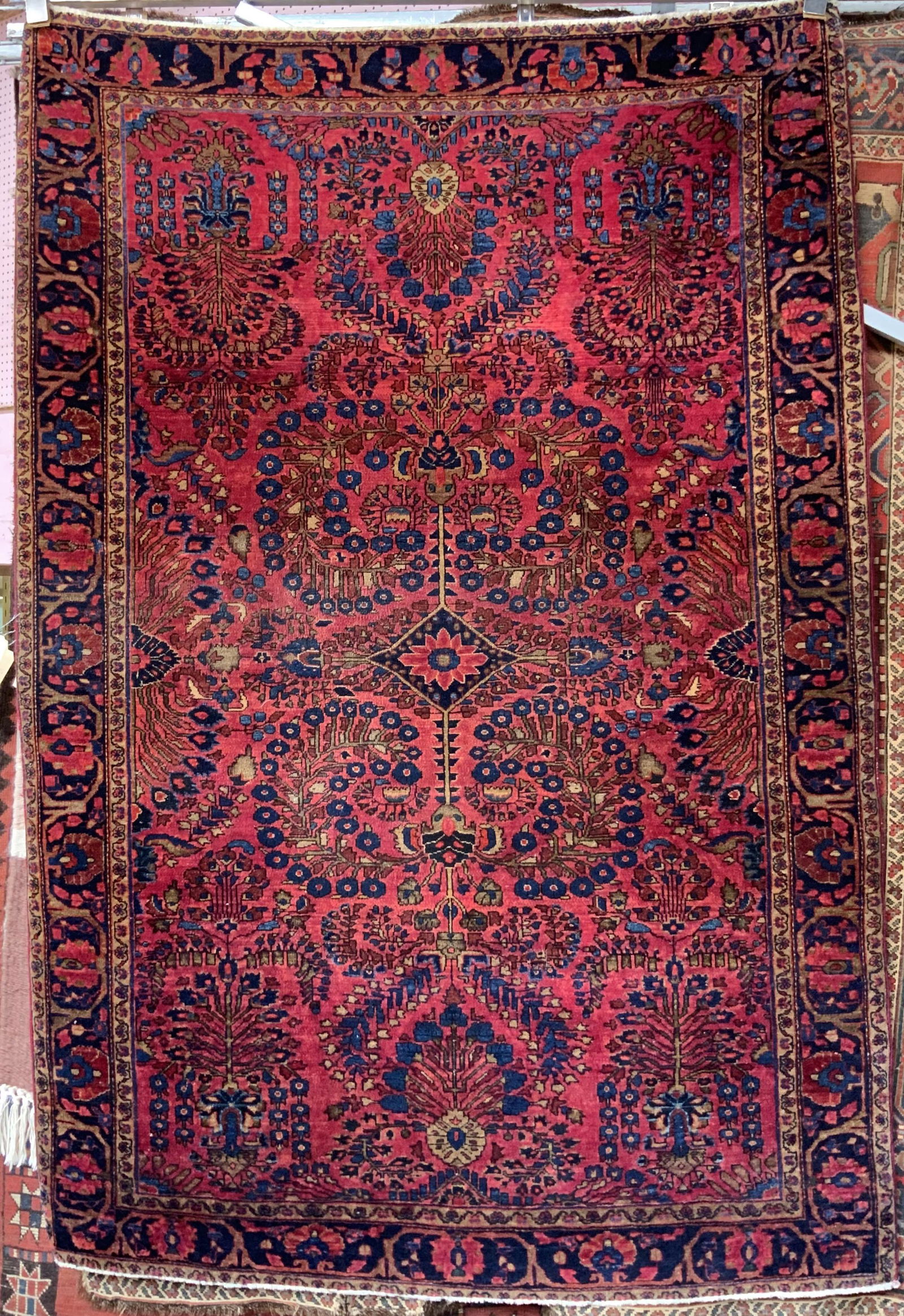 6' 3" by 4' 3" Sarouk Oriental Rug. (1 of 2)