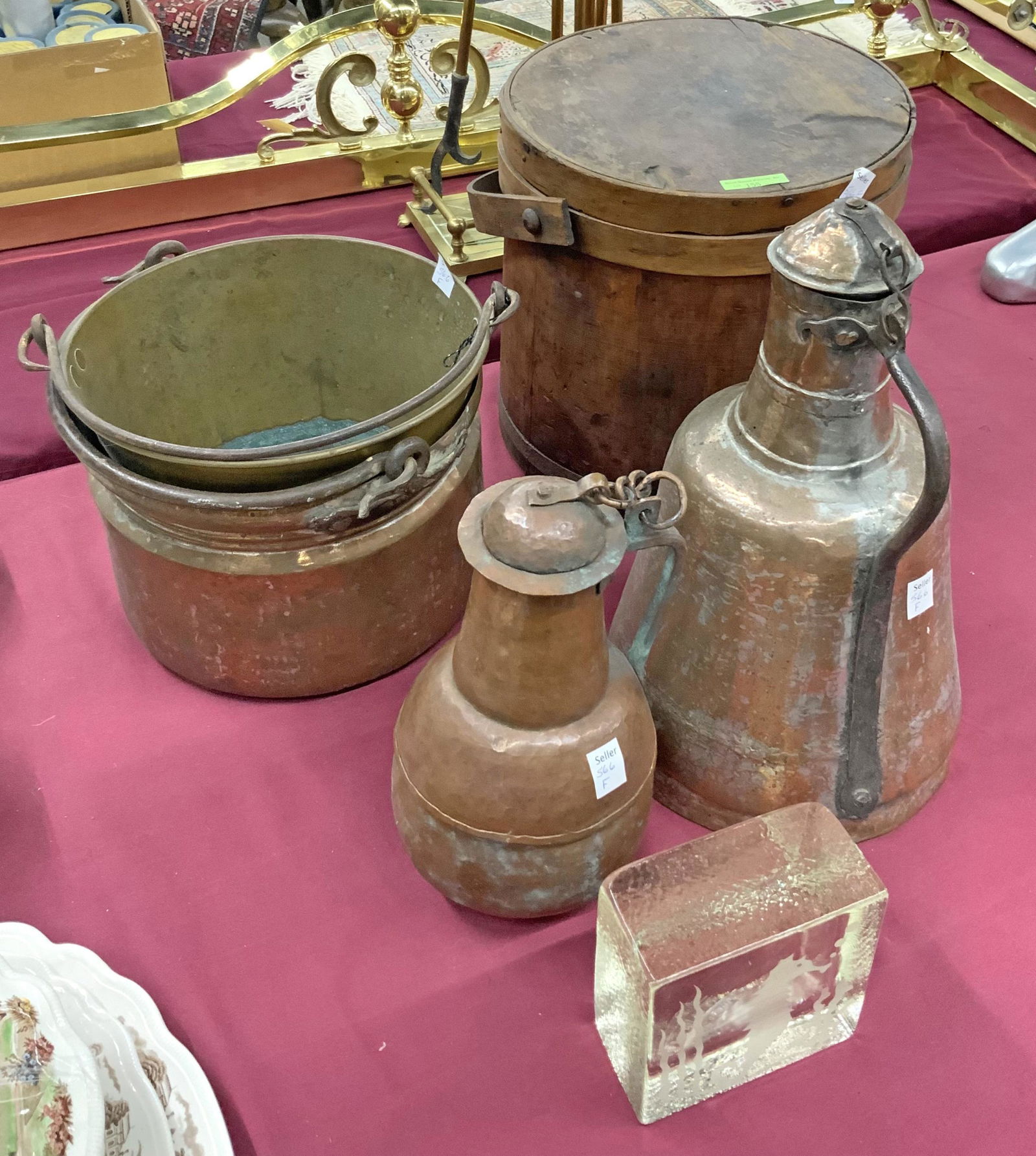 Lot: Turkish Copper, Antique Bucket, Sculpture. (1 of 1)