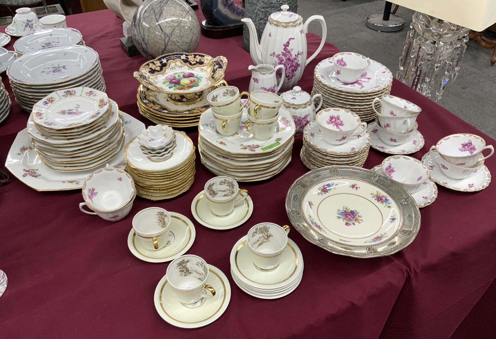 100 Pc. Lot of Mostly French China - Limoges, etc. (1 of 2)