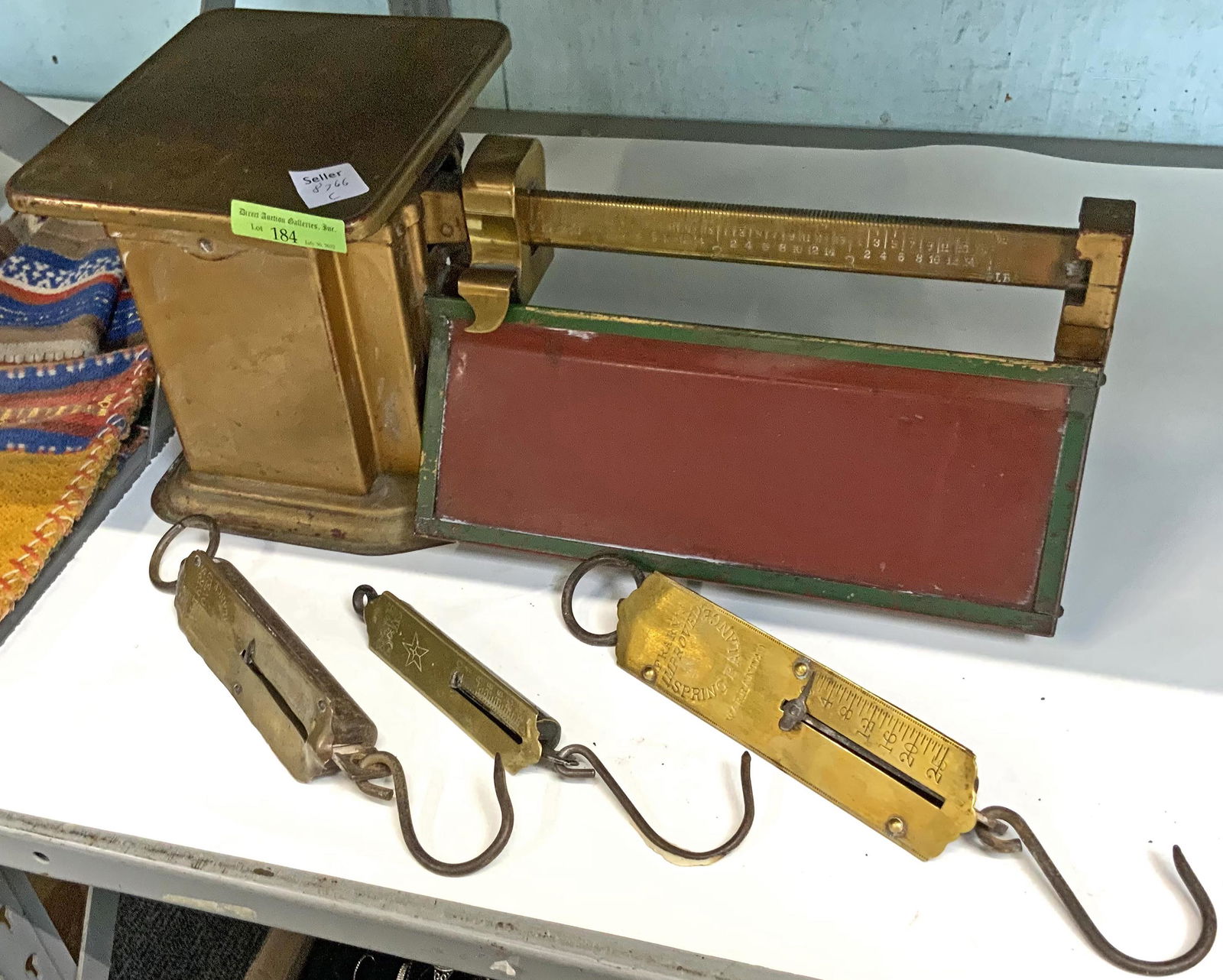 Lot of 4 Antique Brass Scales. (1 of 1)