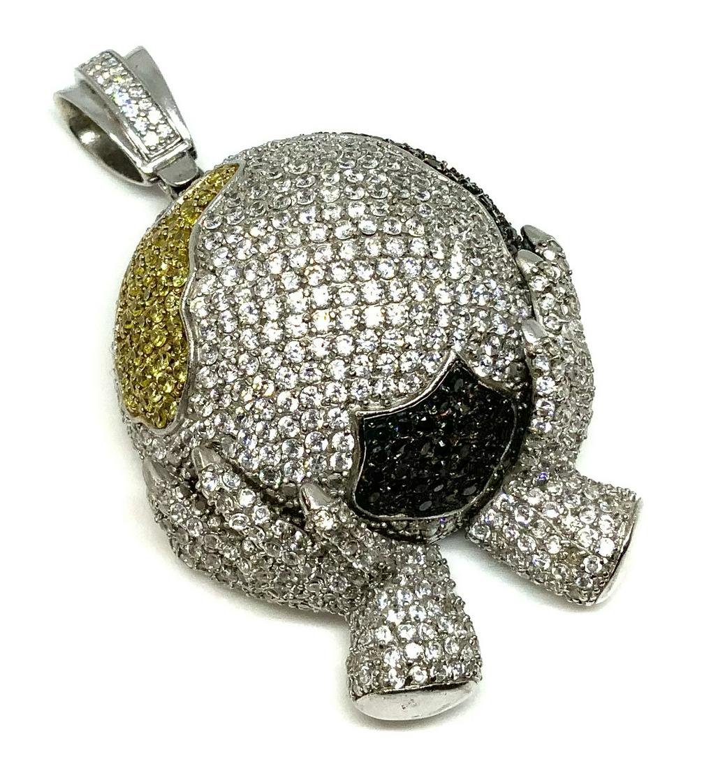 Large Sterling Silver "World in Hands" Pendant. (1 of 6)