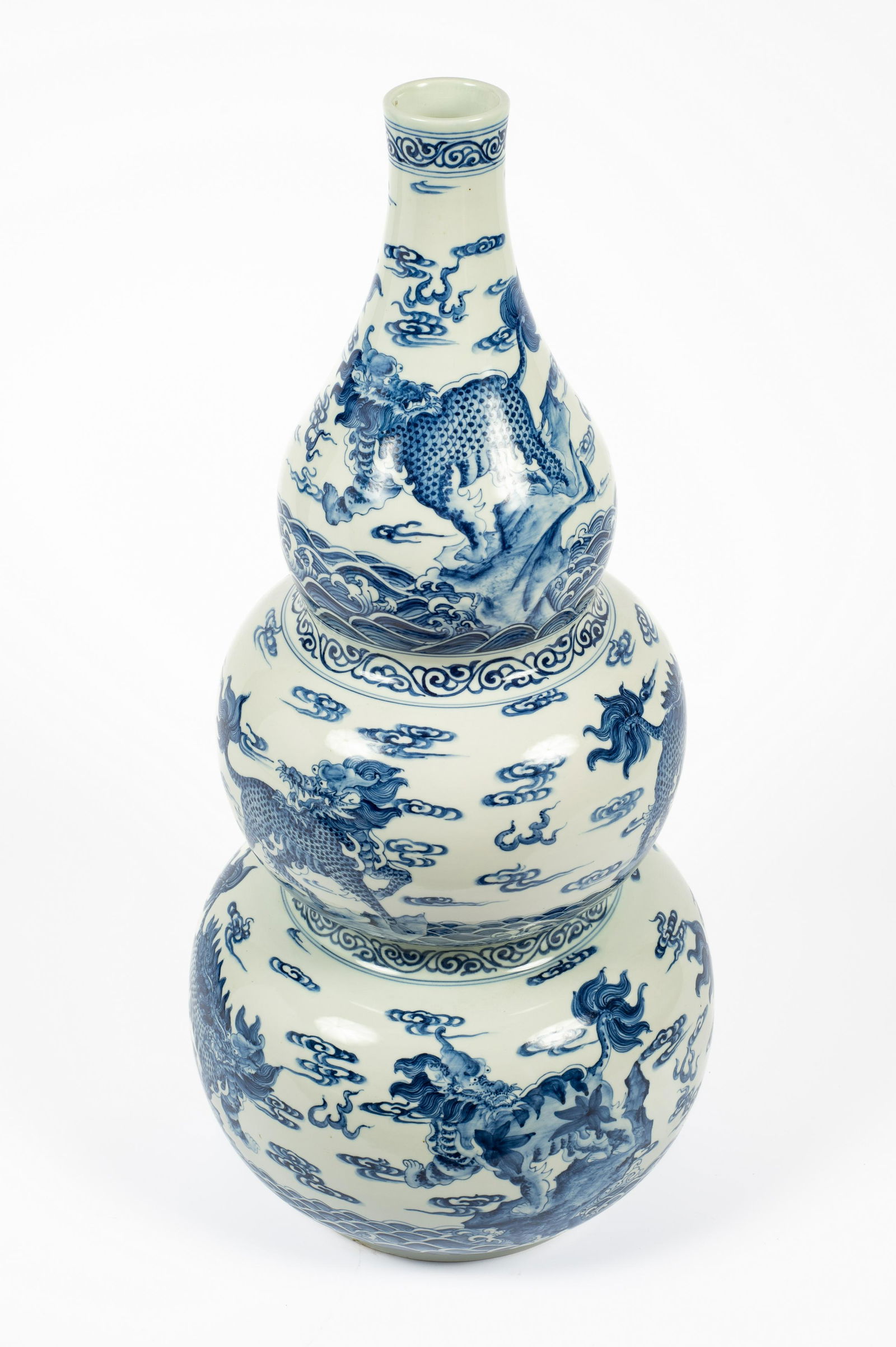 Large Chinese Double-Gourd Porcelain Vase. (1 of 4)