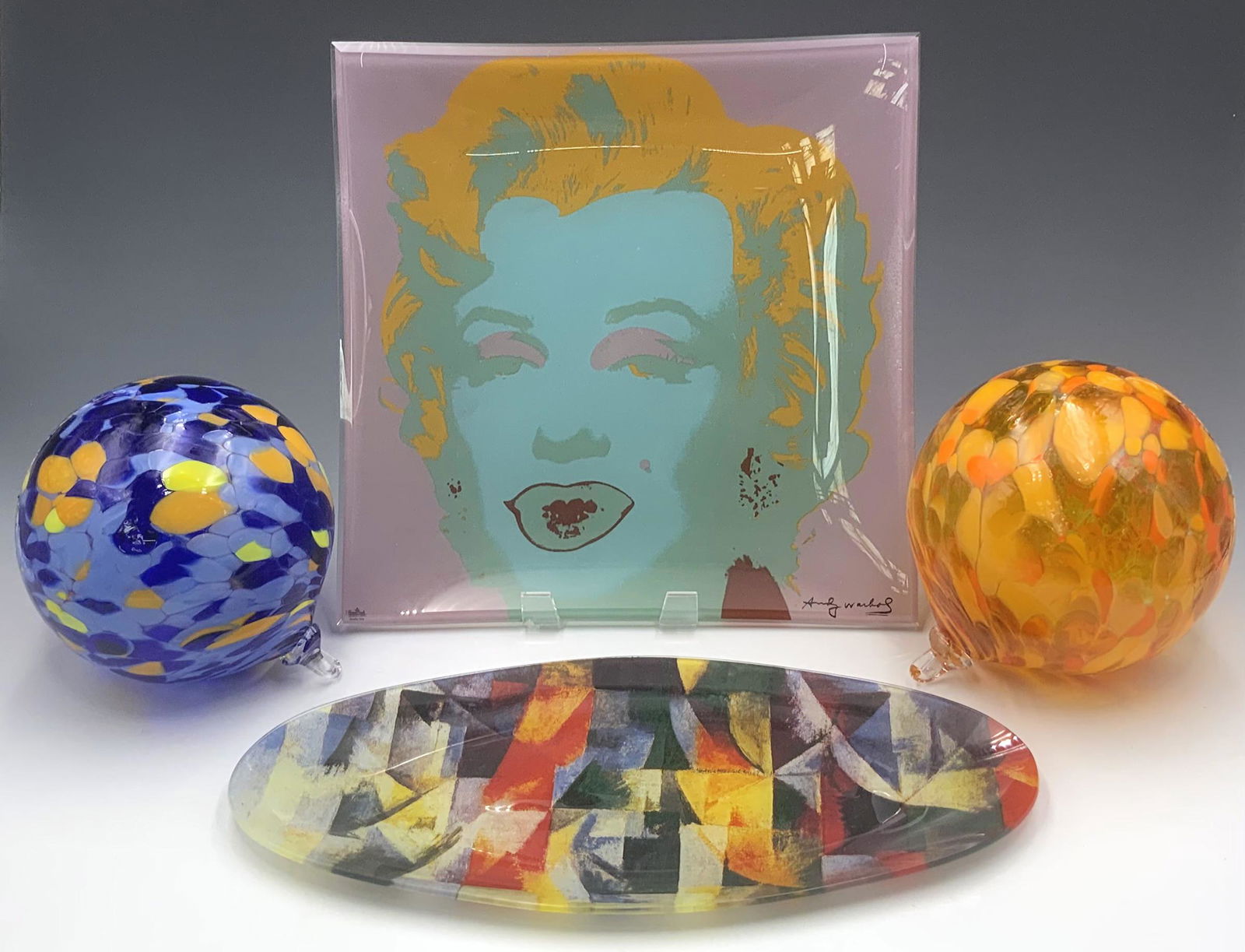 Lot of Art Glass: Warhol, Guggenheim, Ornaments. (1 of 4)