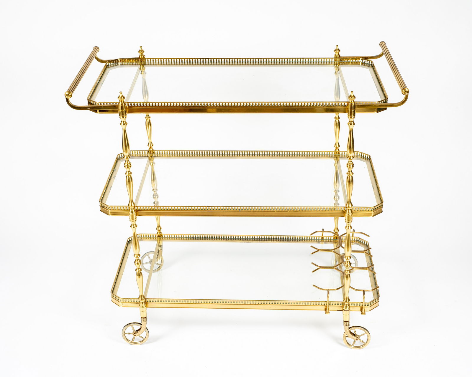 Modern Brass & Glass Serving Cart by Trouvailles. (1 of 1)