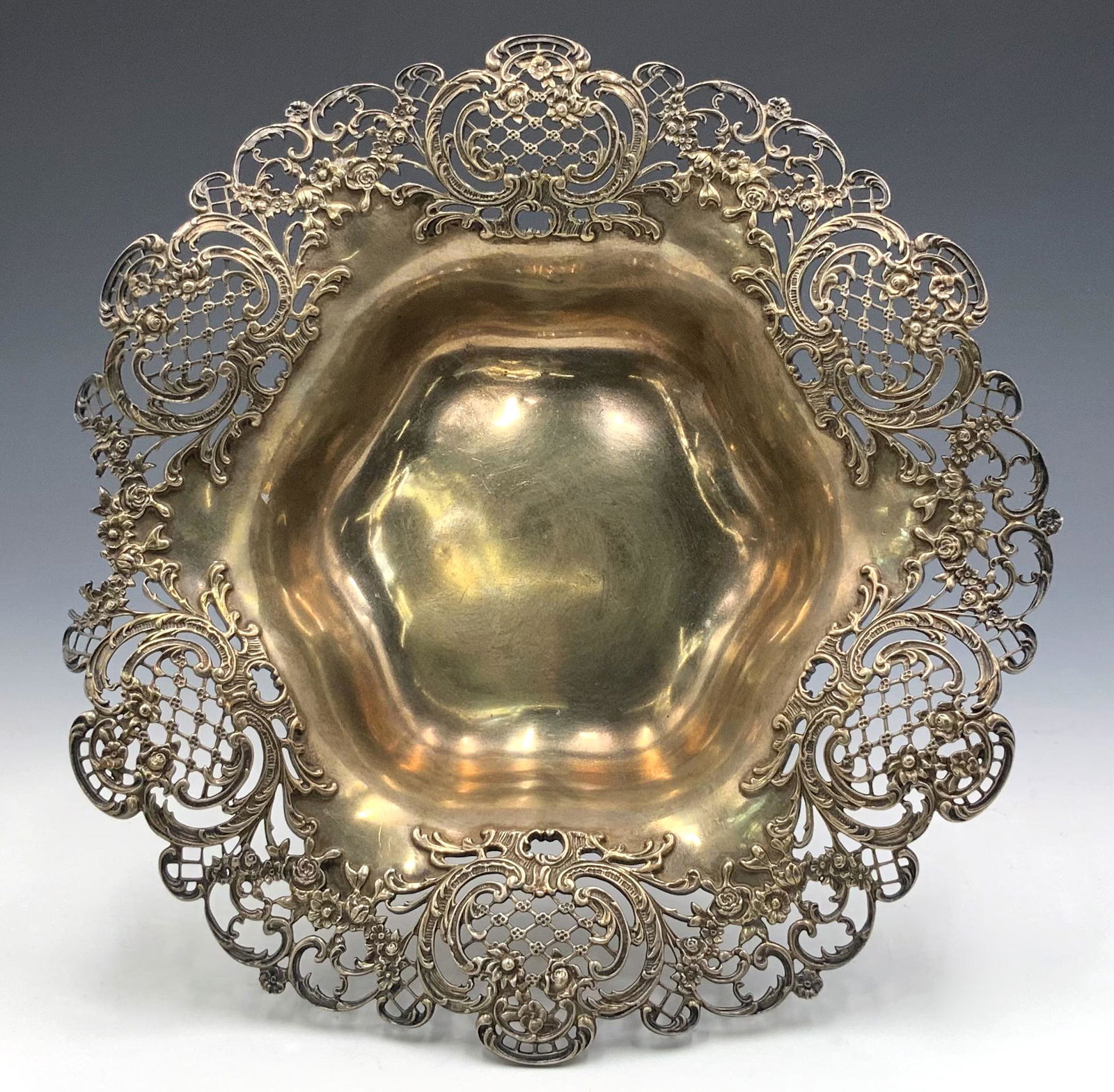 Shreve & Co Sterling Reticulated Bowl, As Is. (1 of 4)