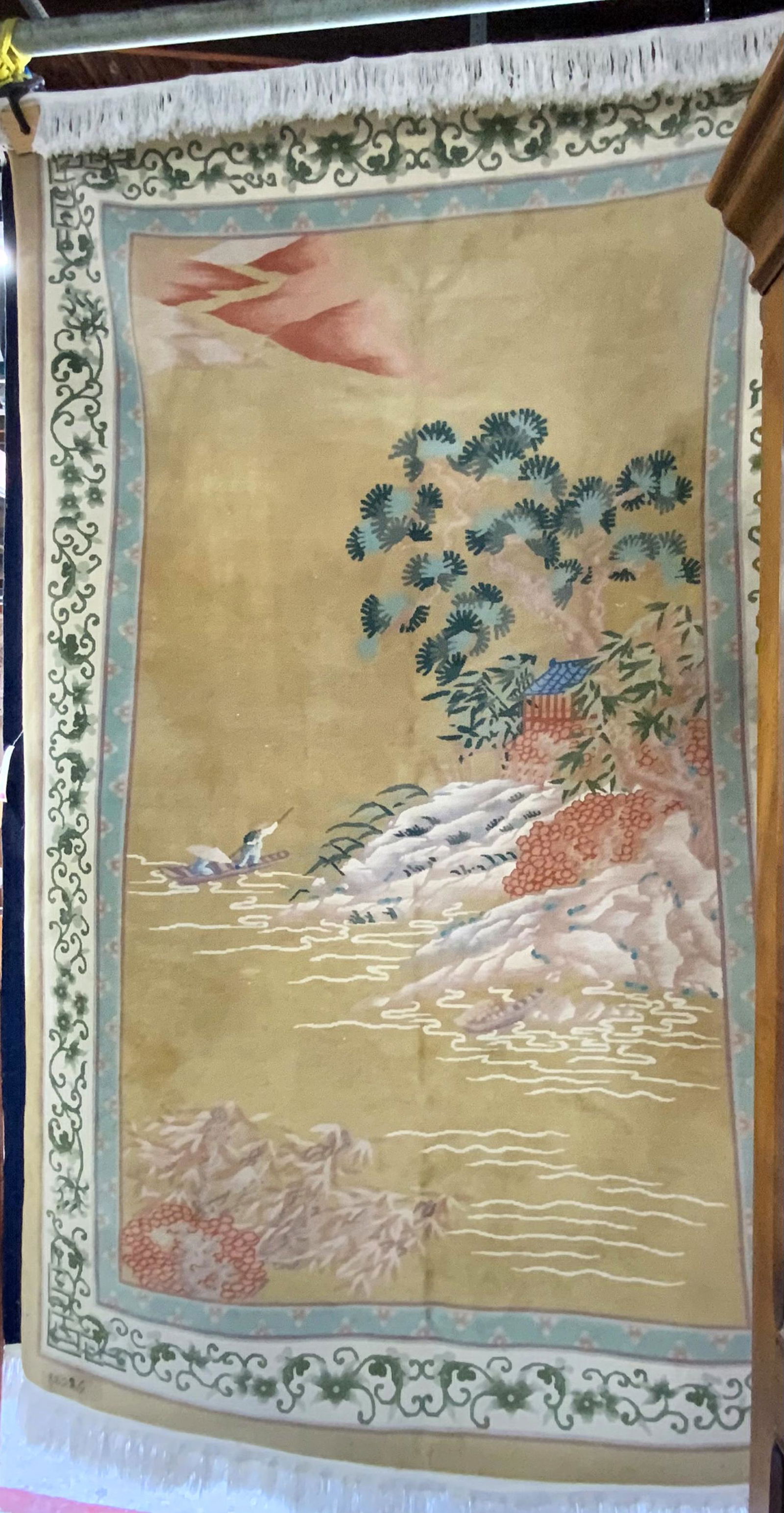 9' by 6' Chinese Oriental Landscape "Picture Rug". (1 of 2)