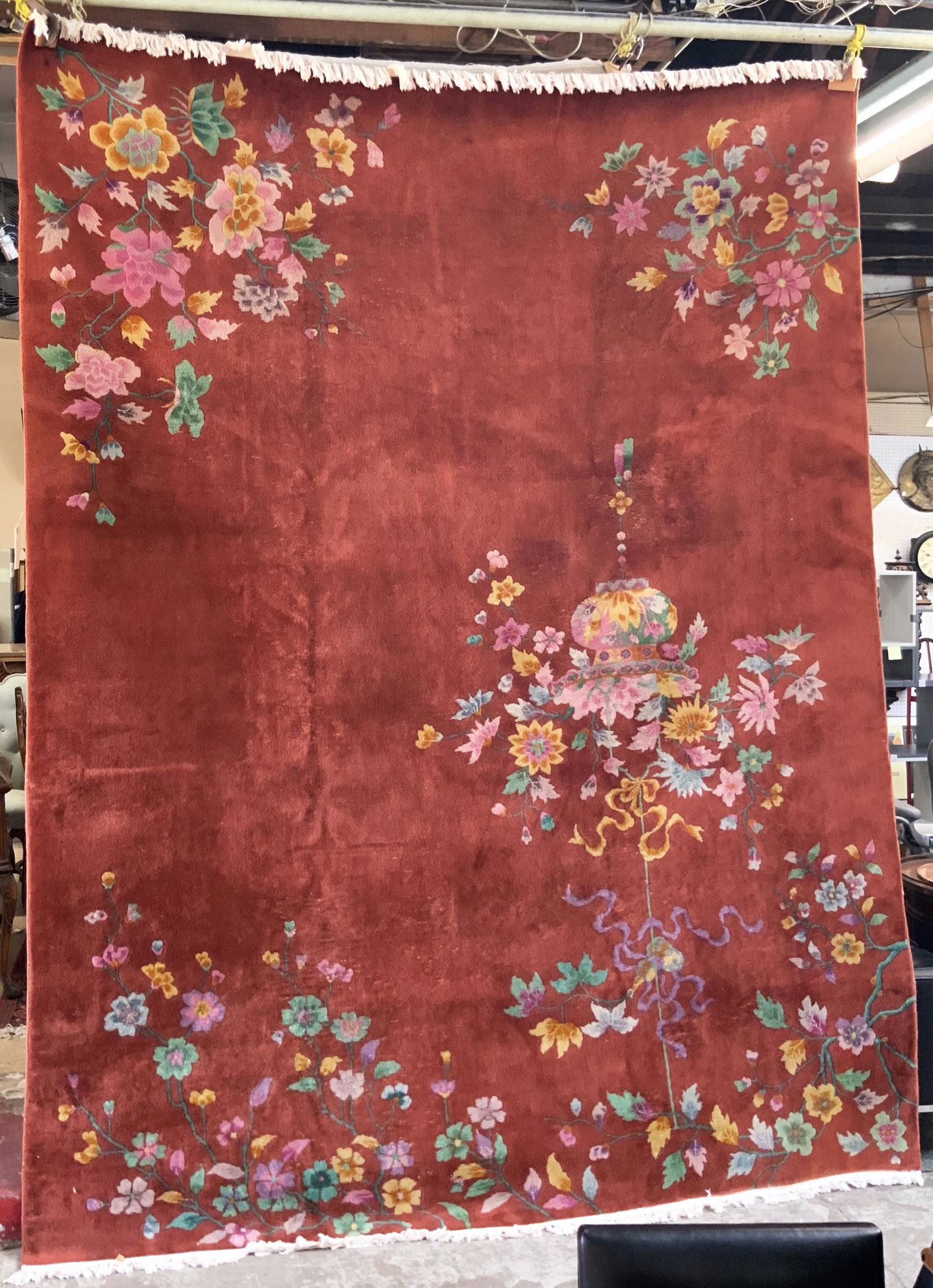 11' 4" by 8' 10" Chinese Art Deco Rug. (1 of 2)