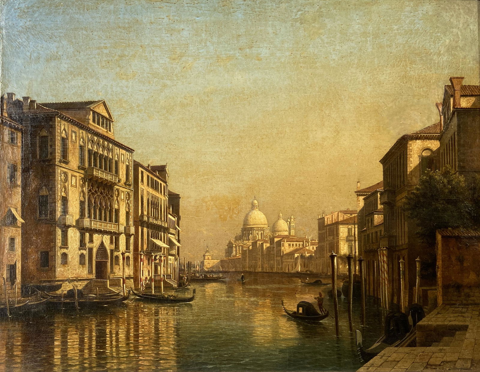 Antique Oil Painting of Venice Sgd "Helfft, 1856" (1 of 7)