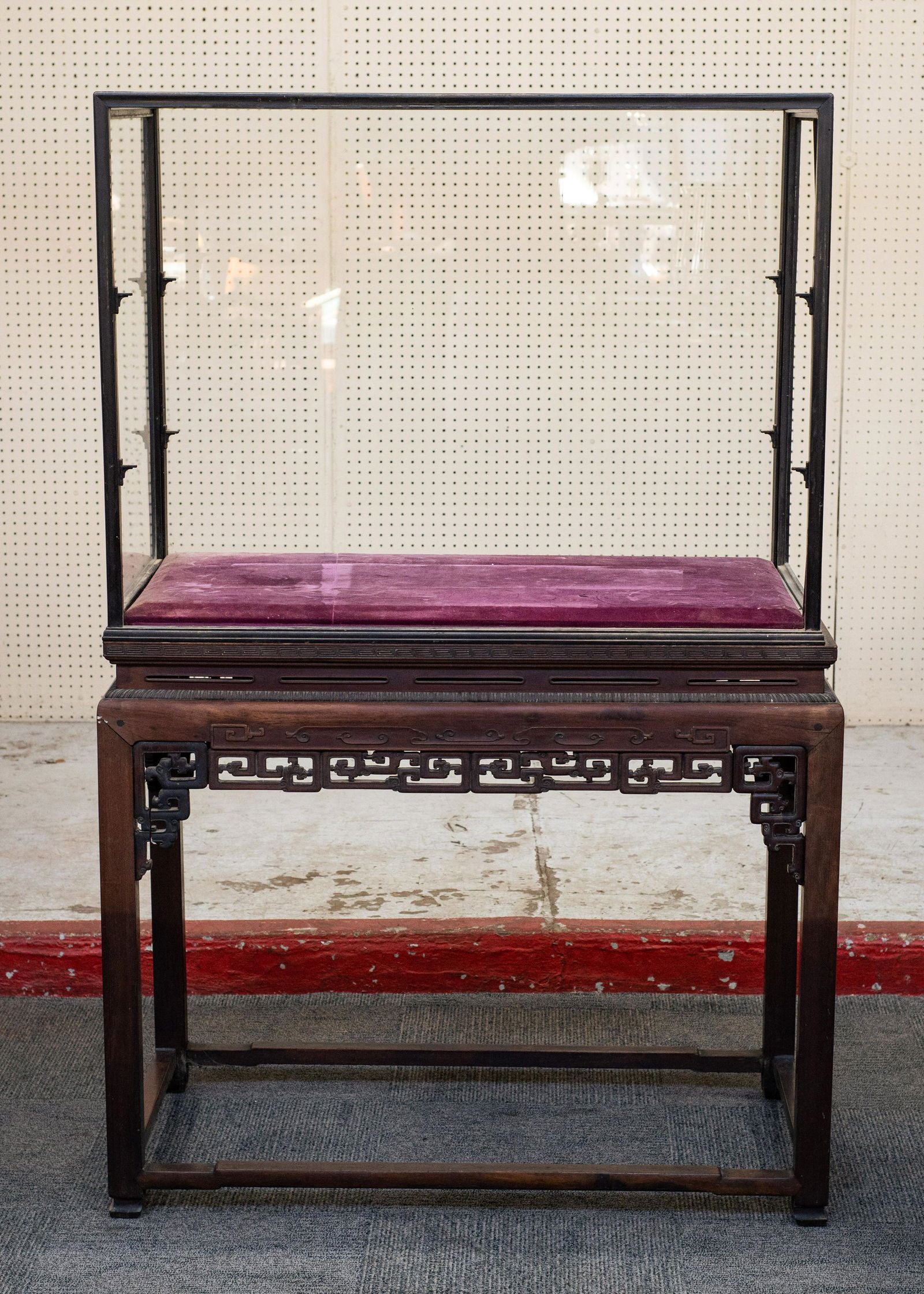 Antique Chinese Carved 2-Piece Display Cabinet. (1 of 5)