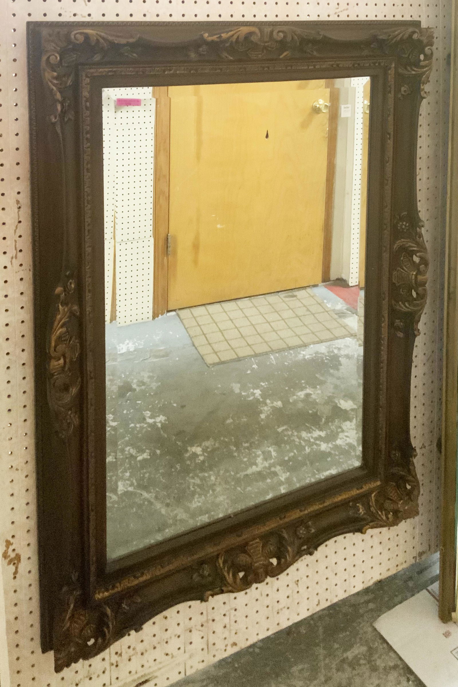 Large WoodToned Bevelled Mirror. (0579) on Aug 20, 2022 Direct