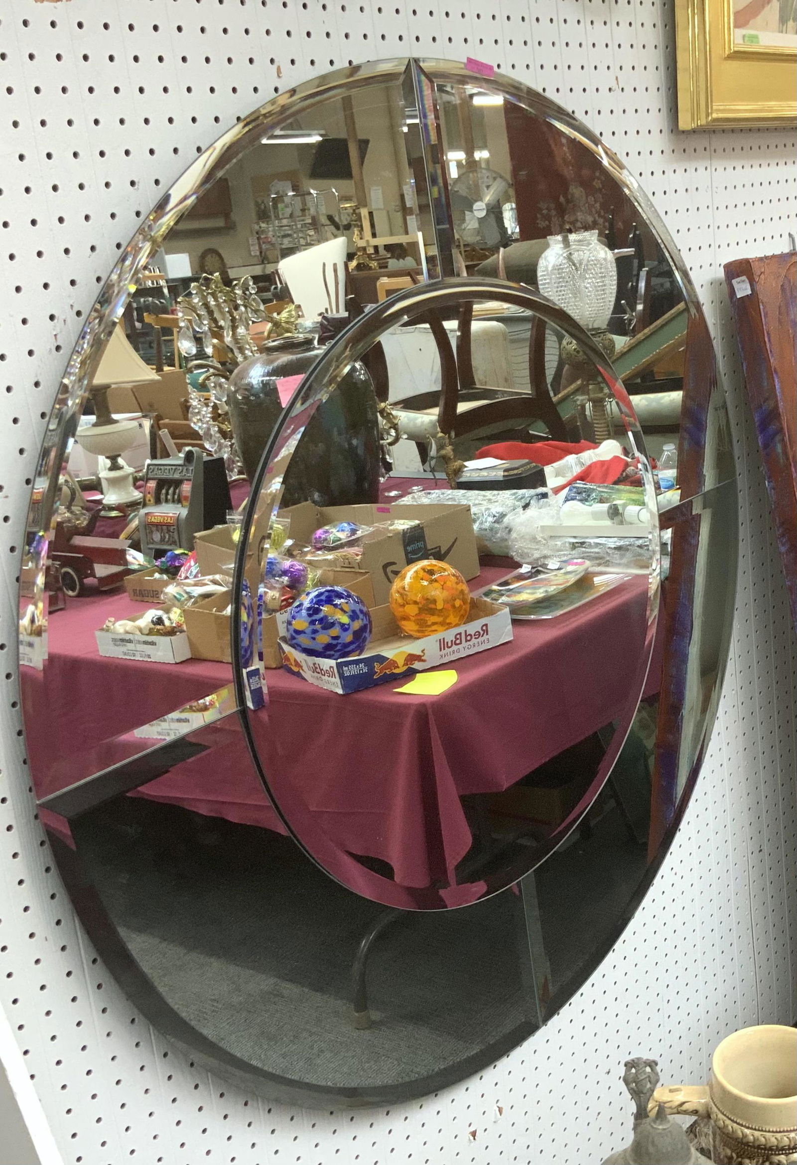 Karl Springer 5-Section "Saturn" Mirror.: This Circa 1980's Saturn Mirror measures 44 3/4" across and in very good condition. There are no signs of damage, chips or cracks. Third Party Freight Shipping or Personal Pickup Required.