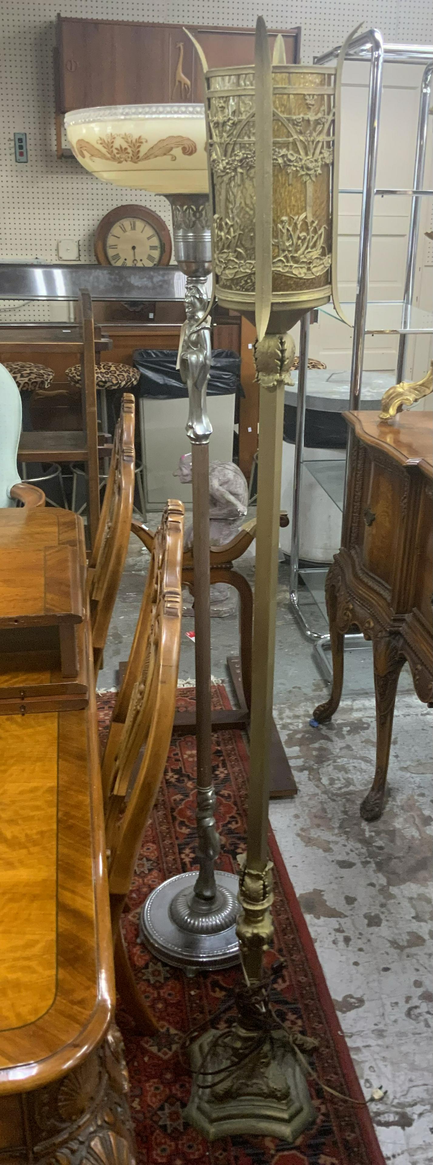 Lot of 2 Floor Lamps, a Torchier and a Gothic Lamp (1 of 2)