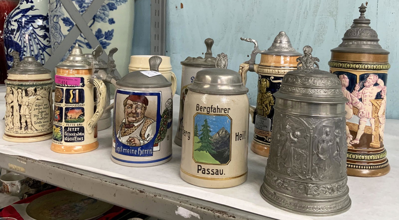 Lot of 10 Assorted German Steins. (1 of 3)