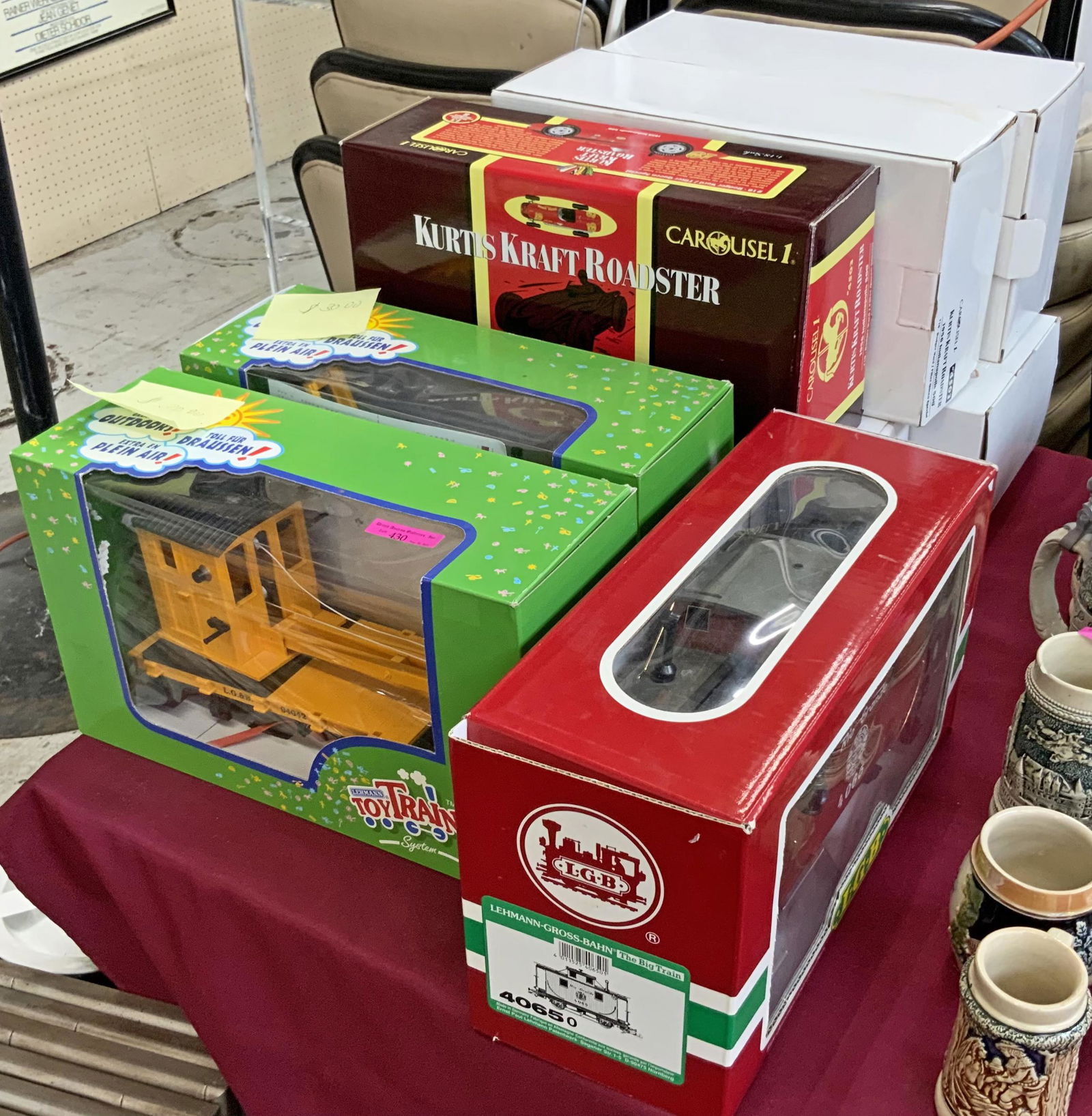 Lot of Toy Trains and Roadster Cars- LGB, etc. (1 of 1)