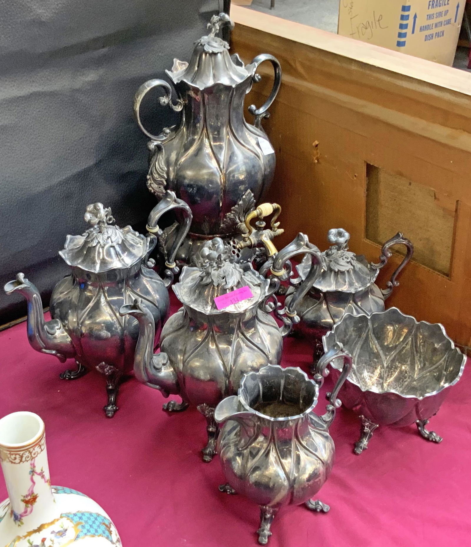 6-Piece Reed & Barton Silverplate Coffee Set. (1 of 1)