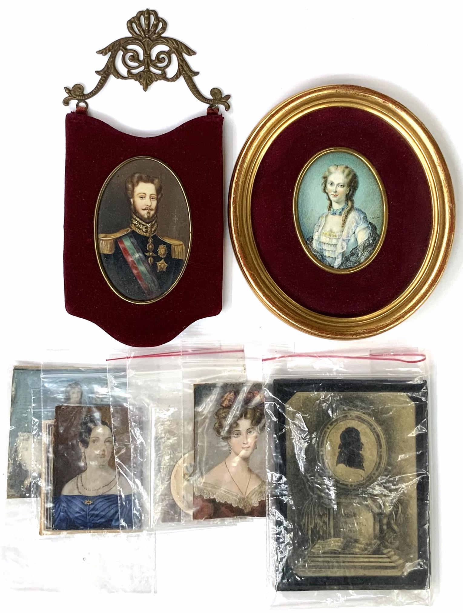 Lot: Miniature Framed & Unframed Paintings. (1 of 3)