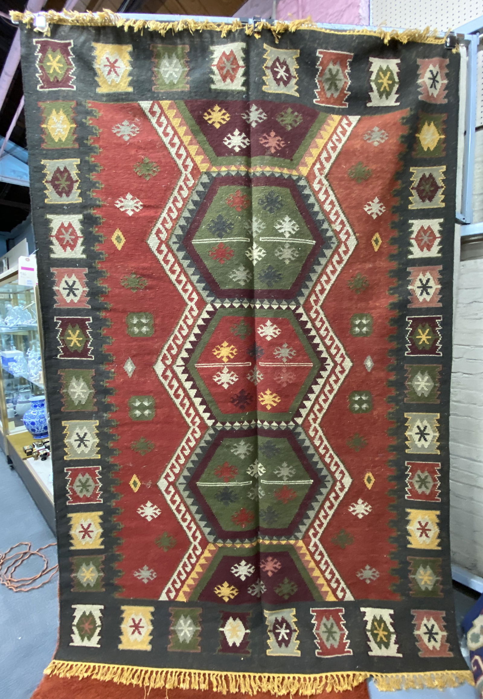 6' by 9' Flat Weave Kelim Oriental Rug, AS IS. (1 of 1)