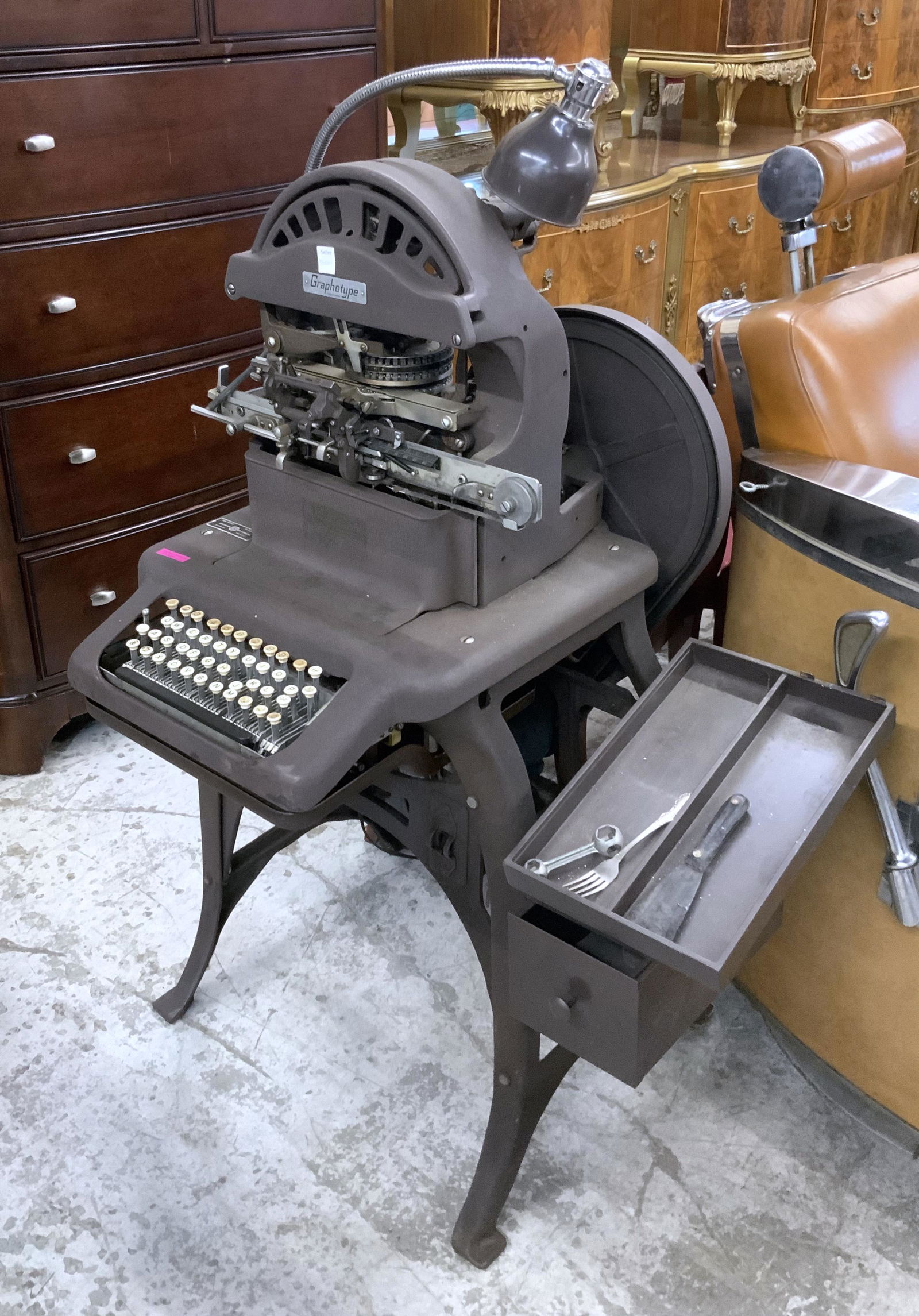 Antique Graphotype Machine, Model 6340. (1 of 1)