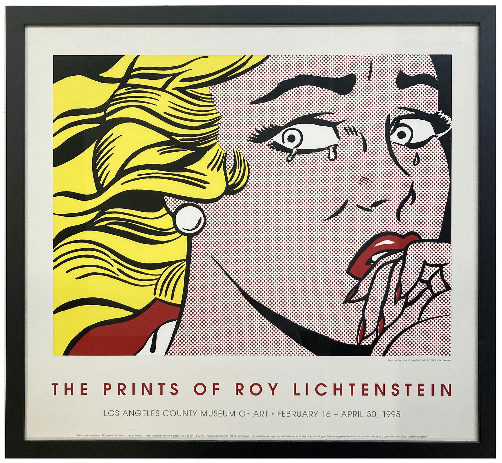 Framed Poster from Roy Lichtenstein Exhibit. (1 of 5)