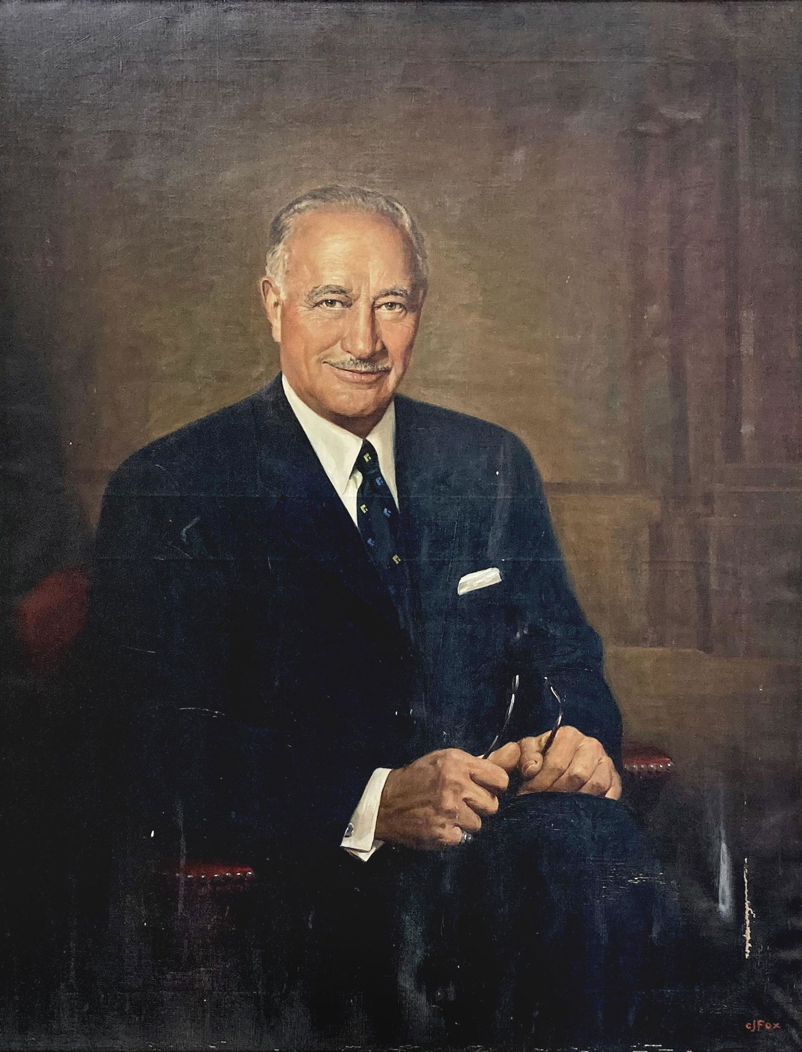 Oil Painting of Conrad Hilton by C.J. Fox. (1 of 6)