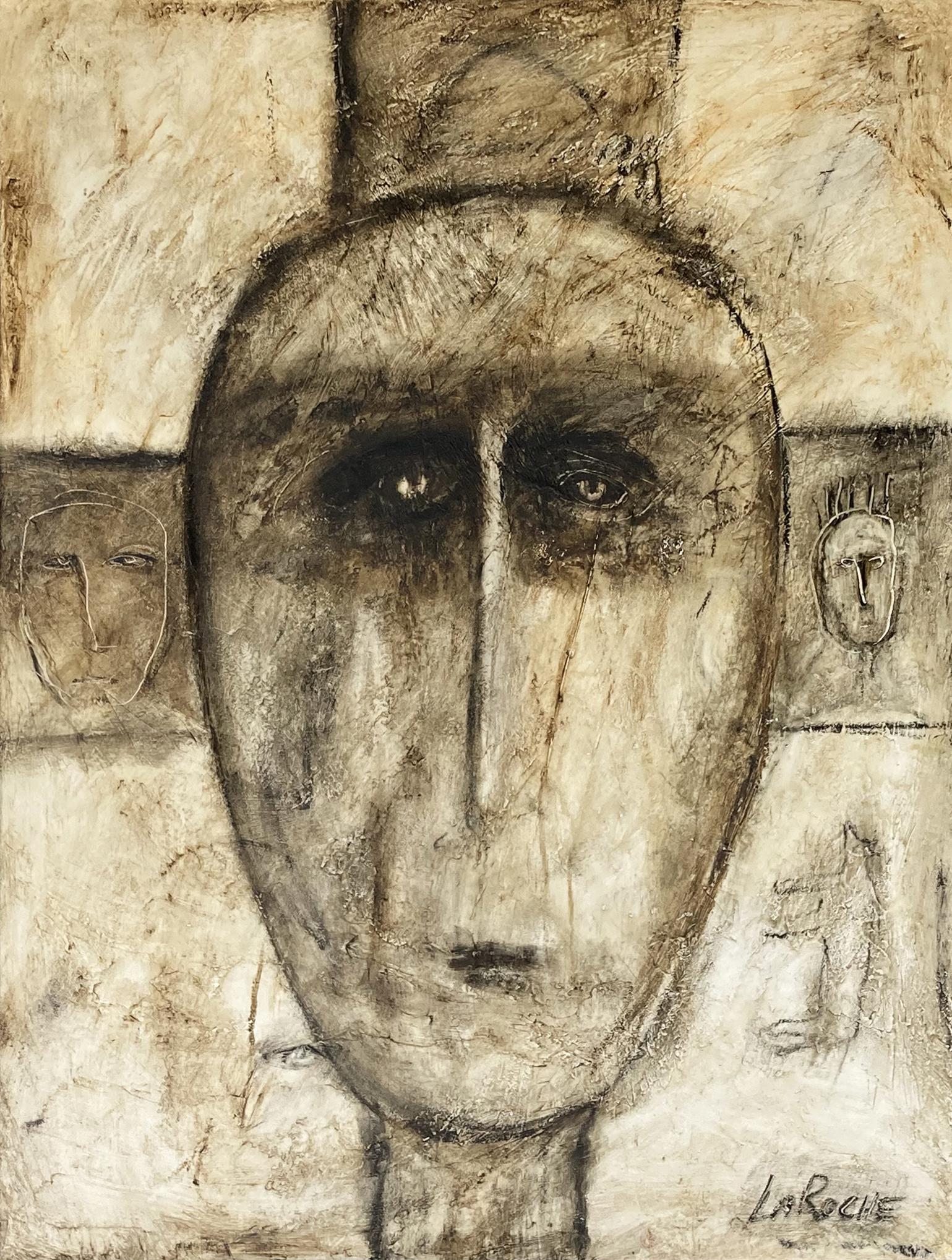 Large Acrylic Painting by Carole Laroche, "Shaman" (1 of 5)