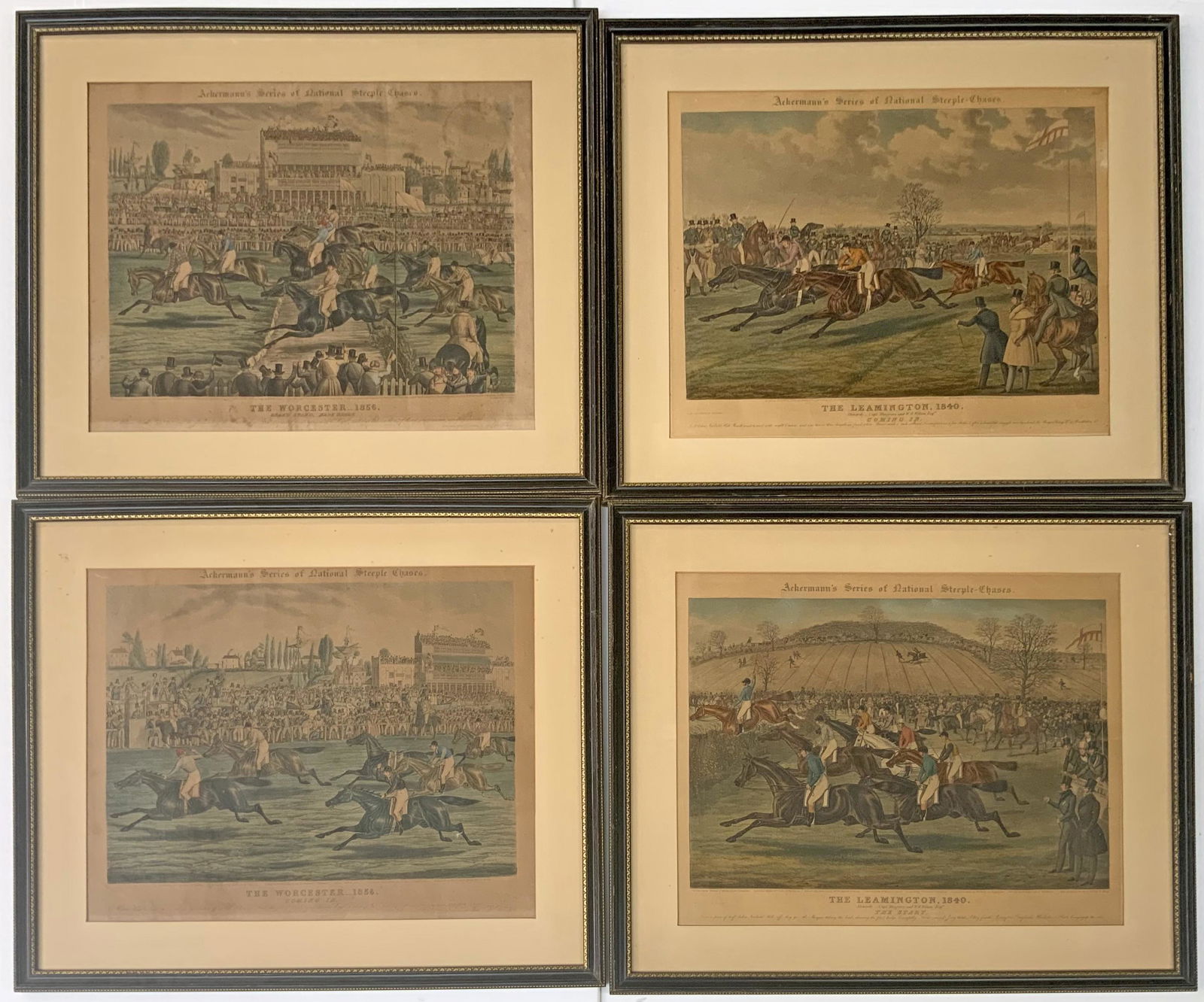 Set of 4 Engravings of Ackerman's Steeple Chasers. (1 of 5)