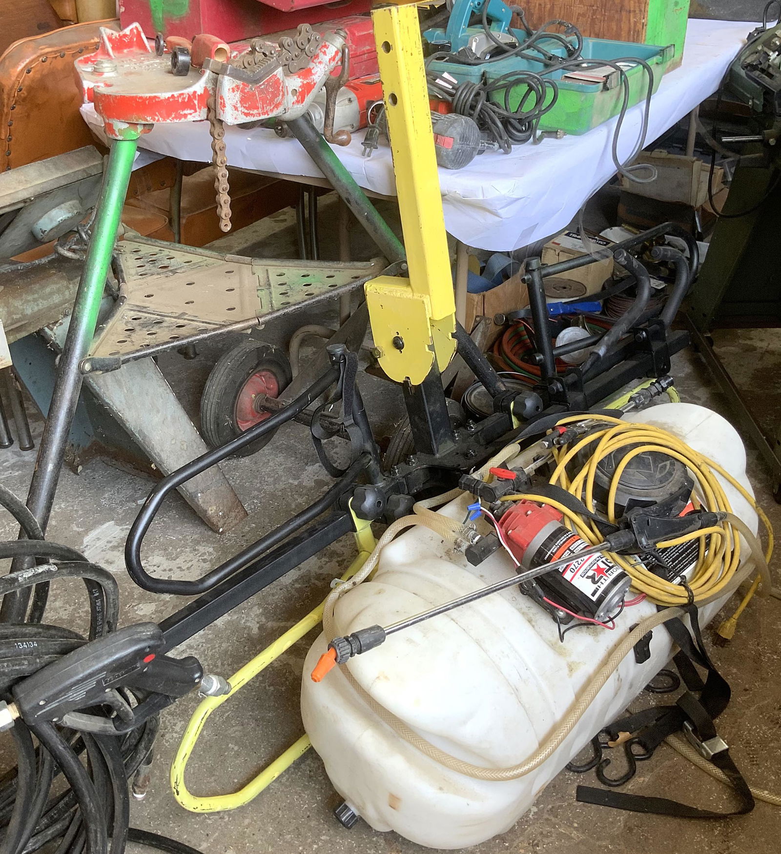 Large Lot including Pipe Vise and More. (1 of 2)
