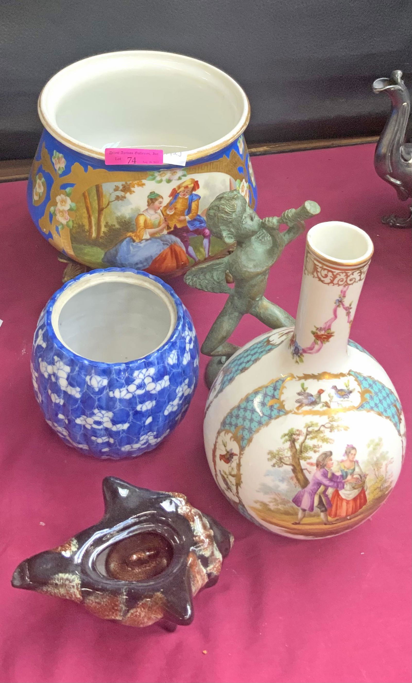 Lot of Assorted Porcelain, Bronze Angel, etc. (1 of 1)