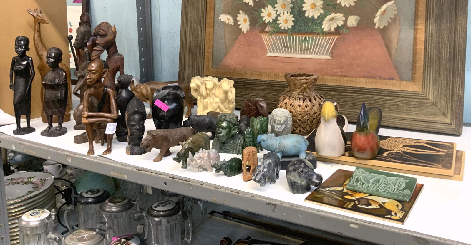 Lot of Mostly African Carved Items. (1 of 1)
