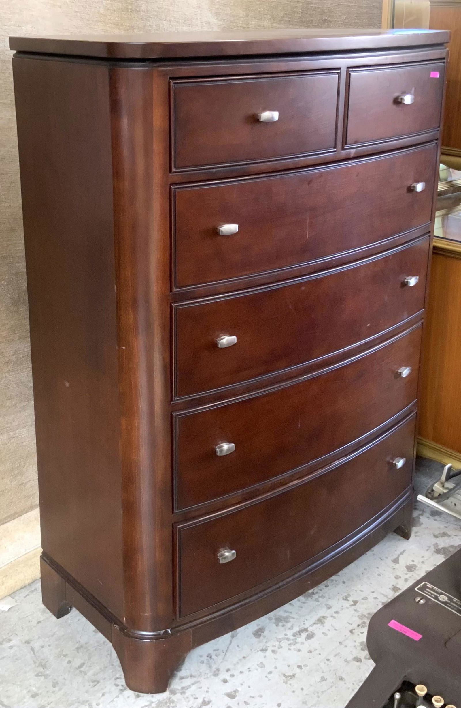 Large 6-Drawer Dark Wood Chest of Drawers. (1 of 1)
