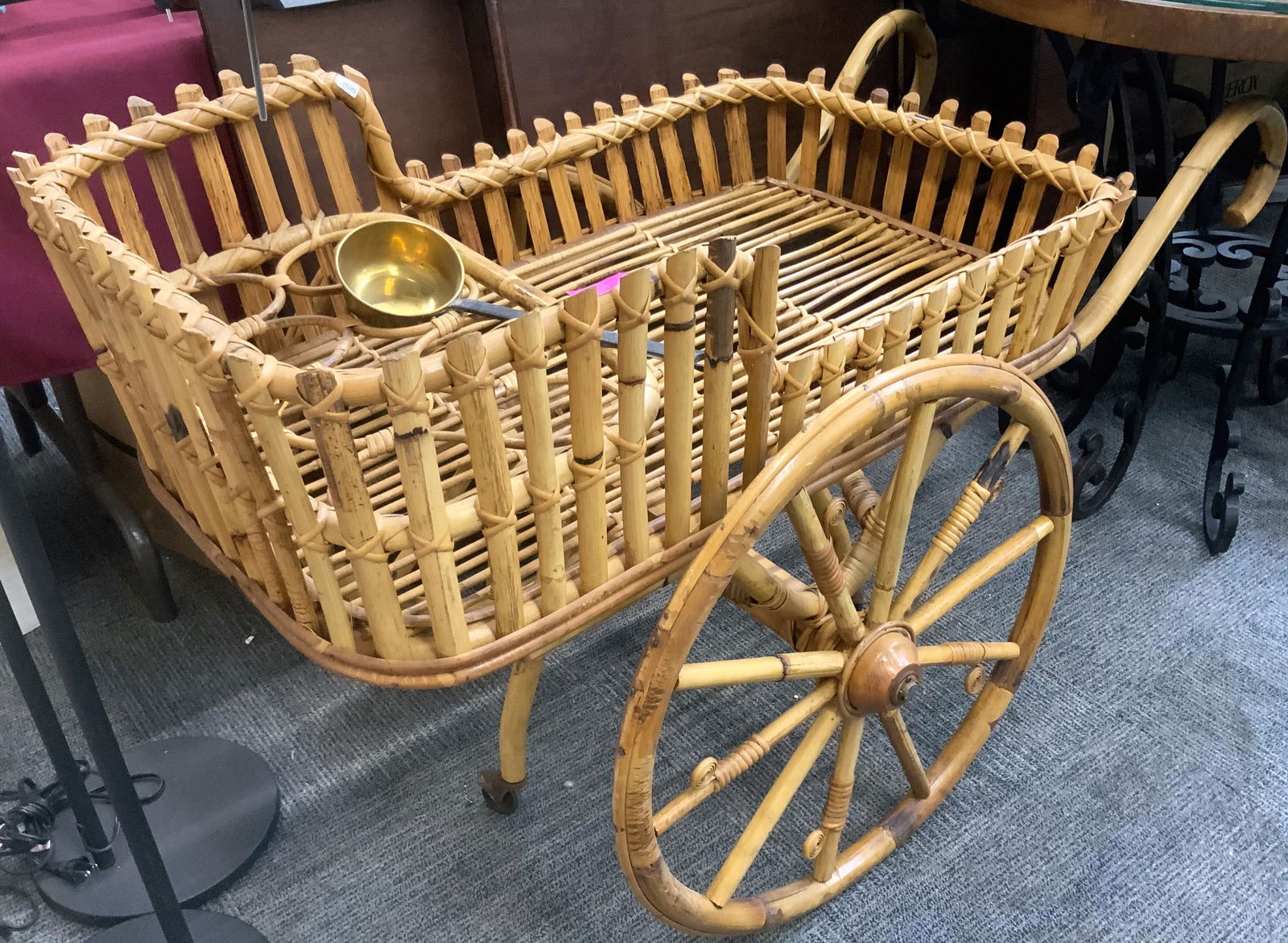 Vintage Bamboo Bar Cart. (1 of 1)