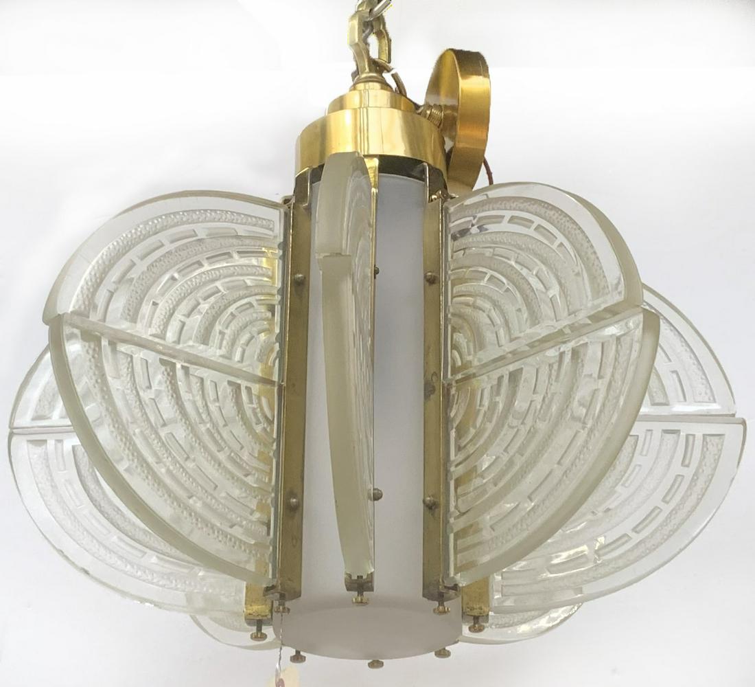 Unique Brass and Glass Contemporary Light Fixture. (1 of 1)