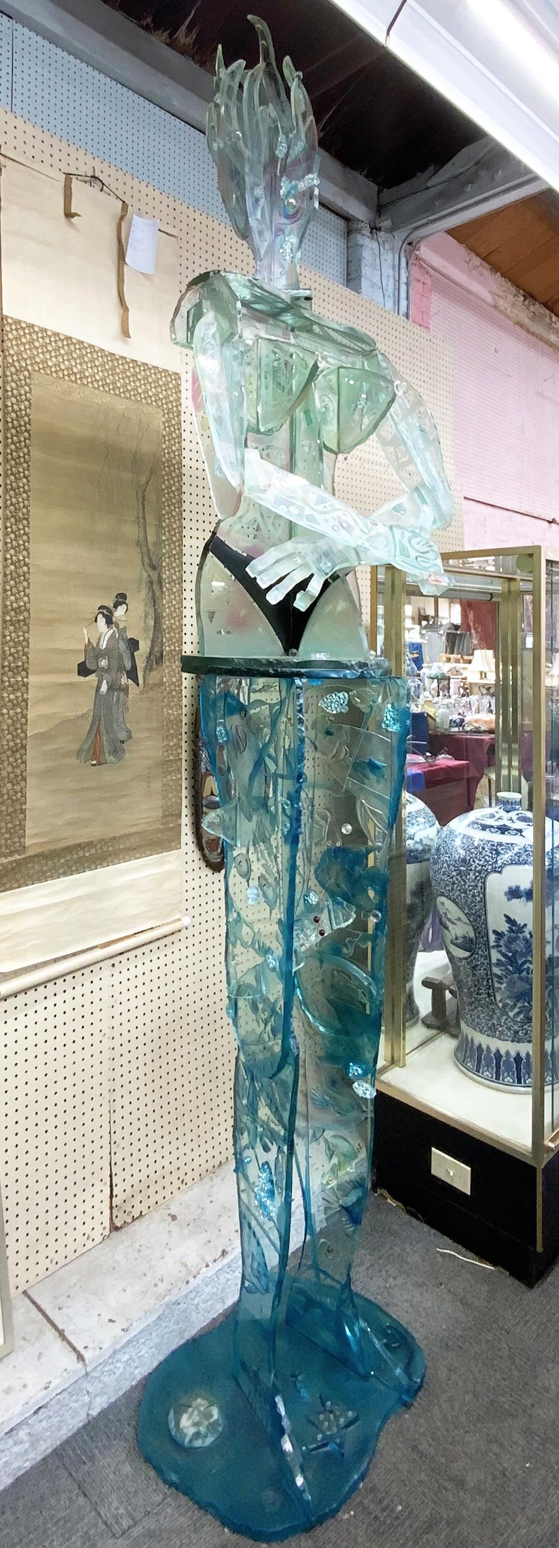 10' Tall Susan Pelish Aquatic Glass Sculpture. (1 of 11)