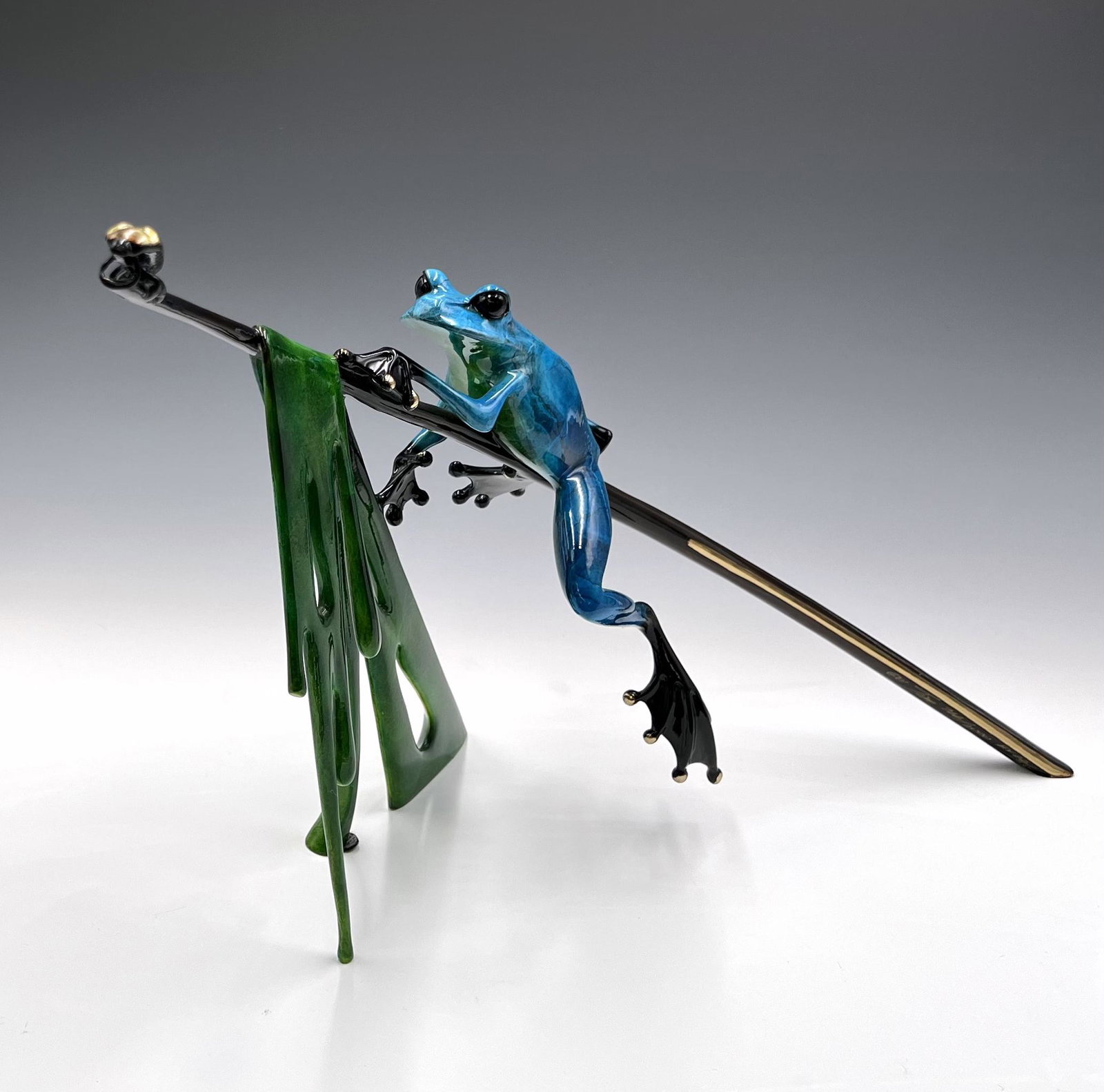 Tim Cotterill Bronze Frog w/ Slimy Branch. (1 of 6)