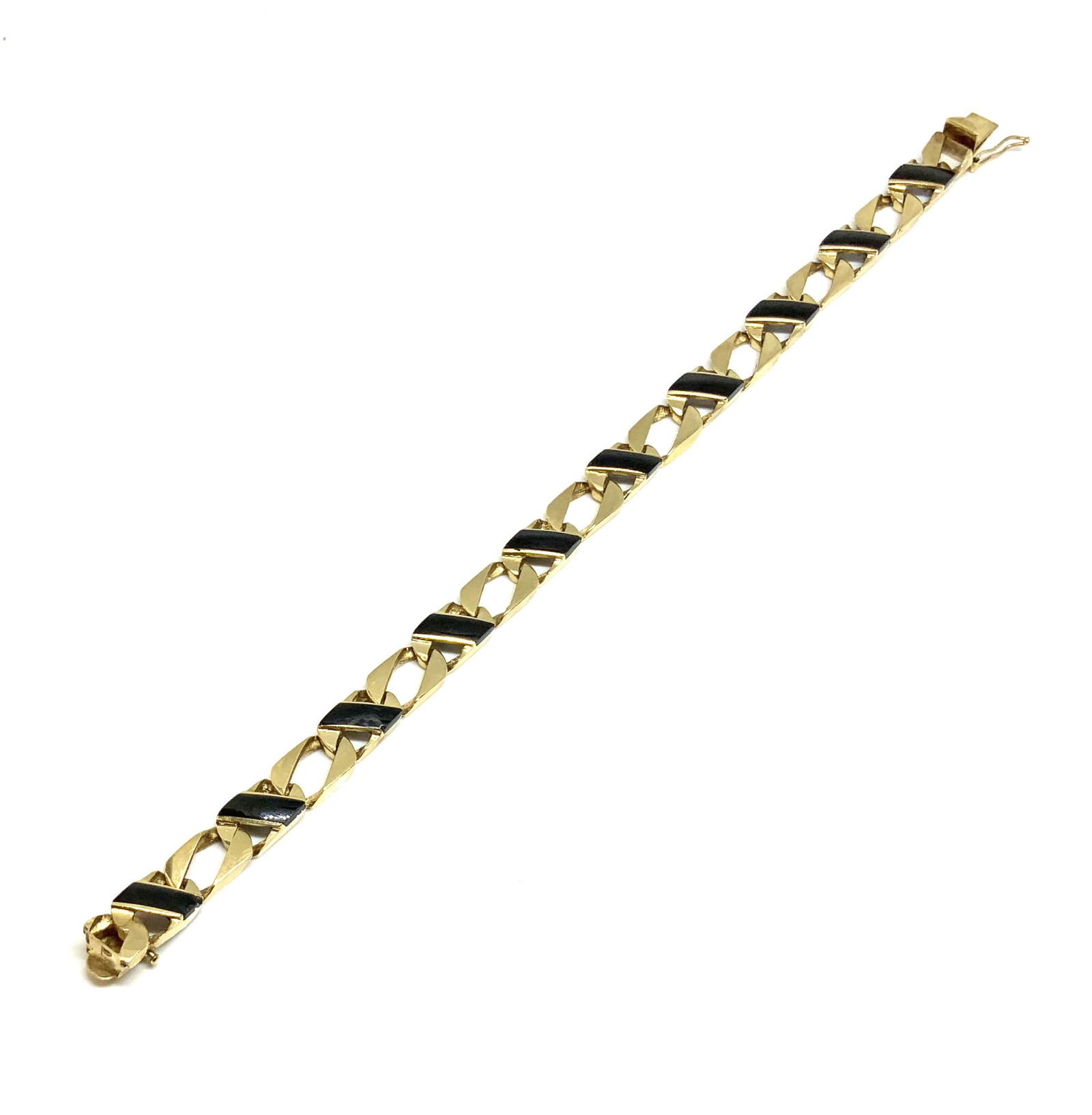 14K & Black Onyx Men's Bracelet. (1 of 3)