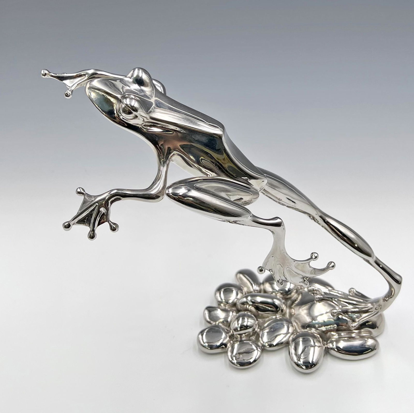 Tim Cotterill Stainless Steel Frog w/ Stones. (1 of 4)