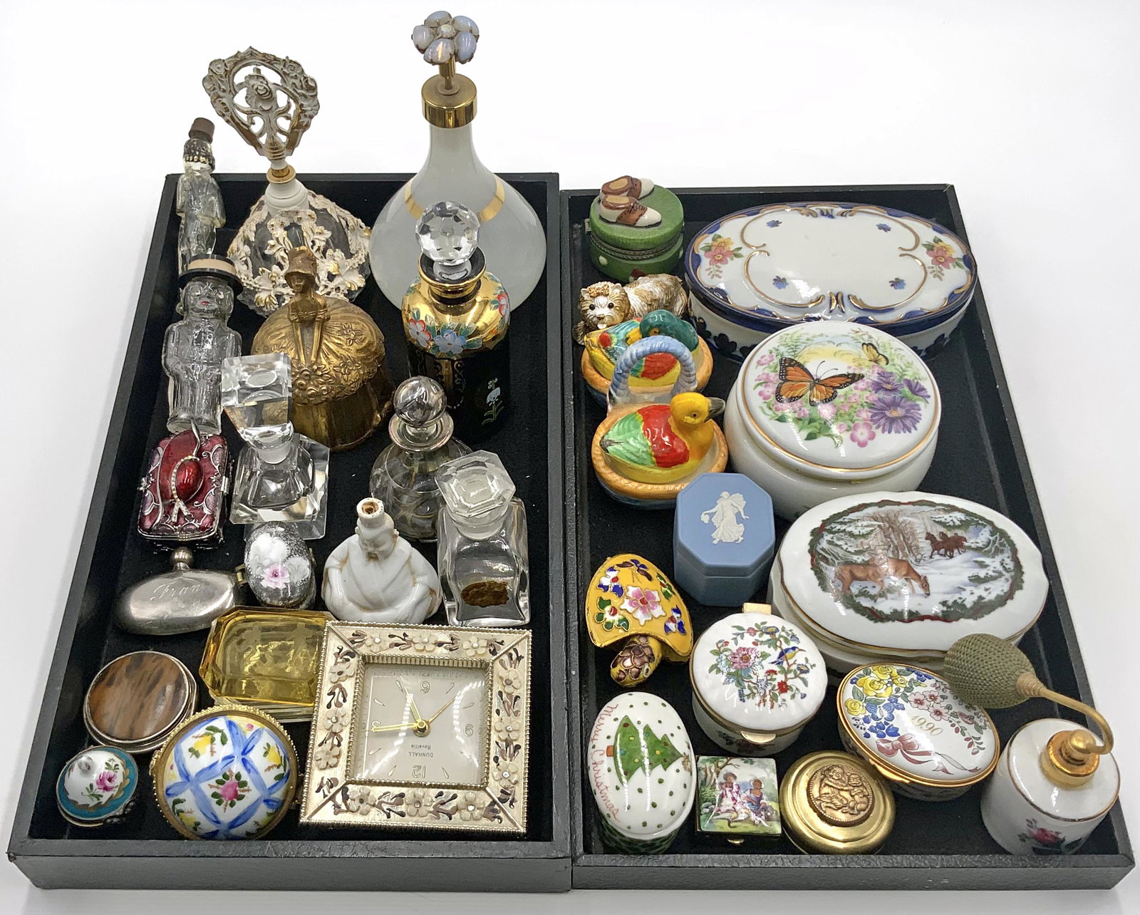 Lot of Asst. Trinket Boxes and Perfume Bottles. (1 of 1)