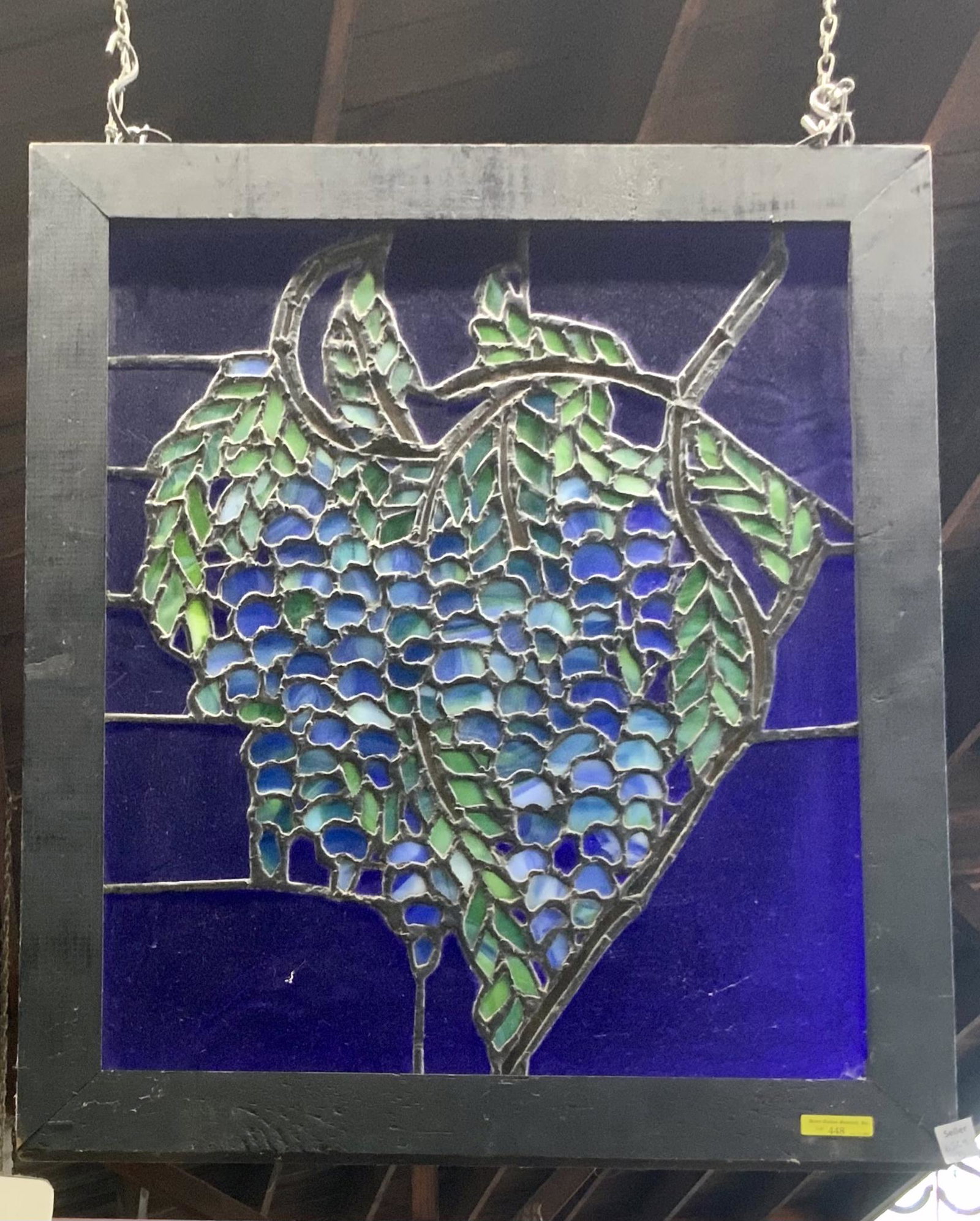 Stained Glass Window of Grapes on the Vine. (1 of 1)