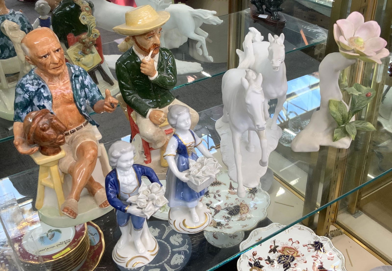 Lot of Porcelain Figures- Van Gogh, Picasso, etc. (1 of 1)