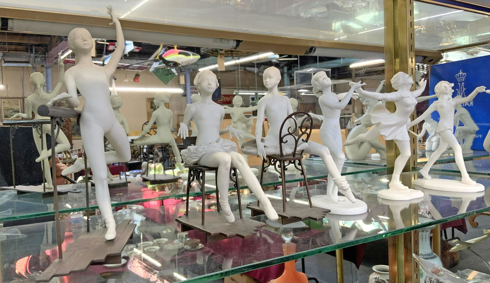 Lot: 6 Bisque Porcelain Figurines of Young Girls. (1 of 3)