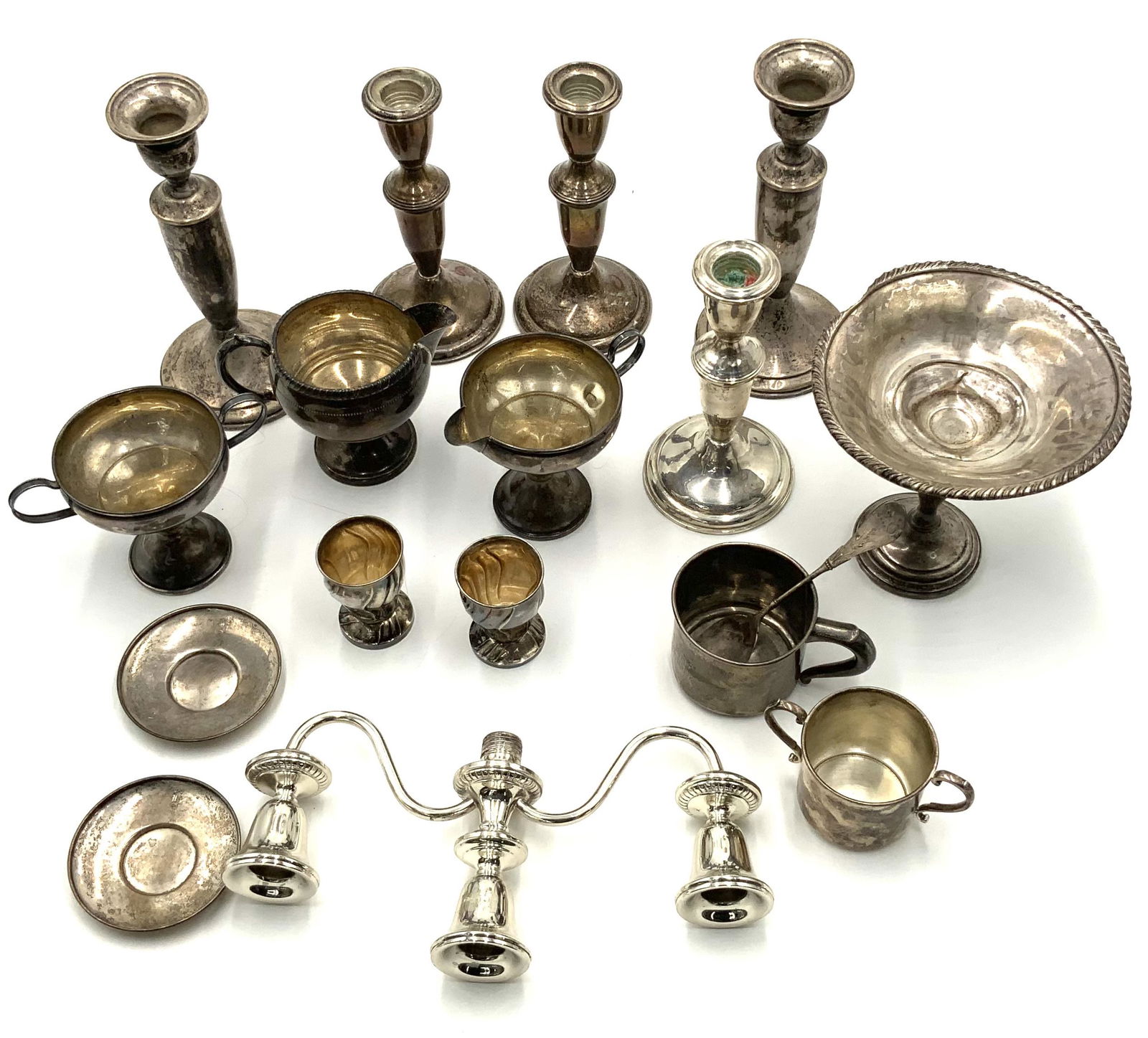 Box of Assorted Sterling, Some Weighted. (1 of 1)