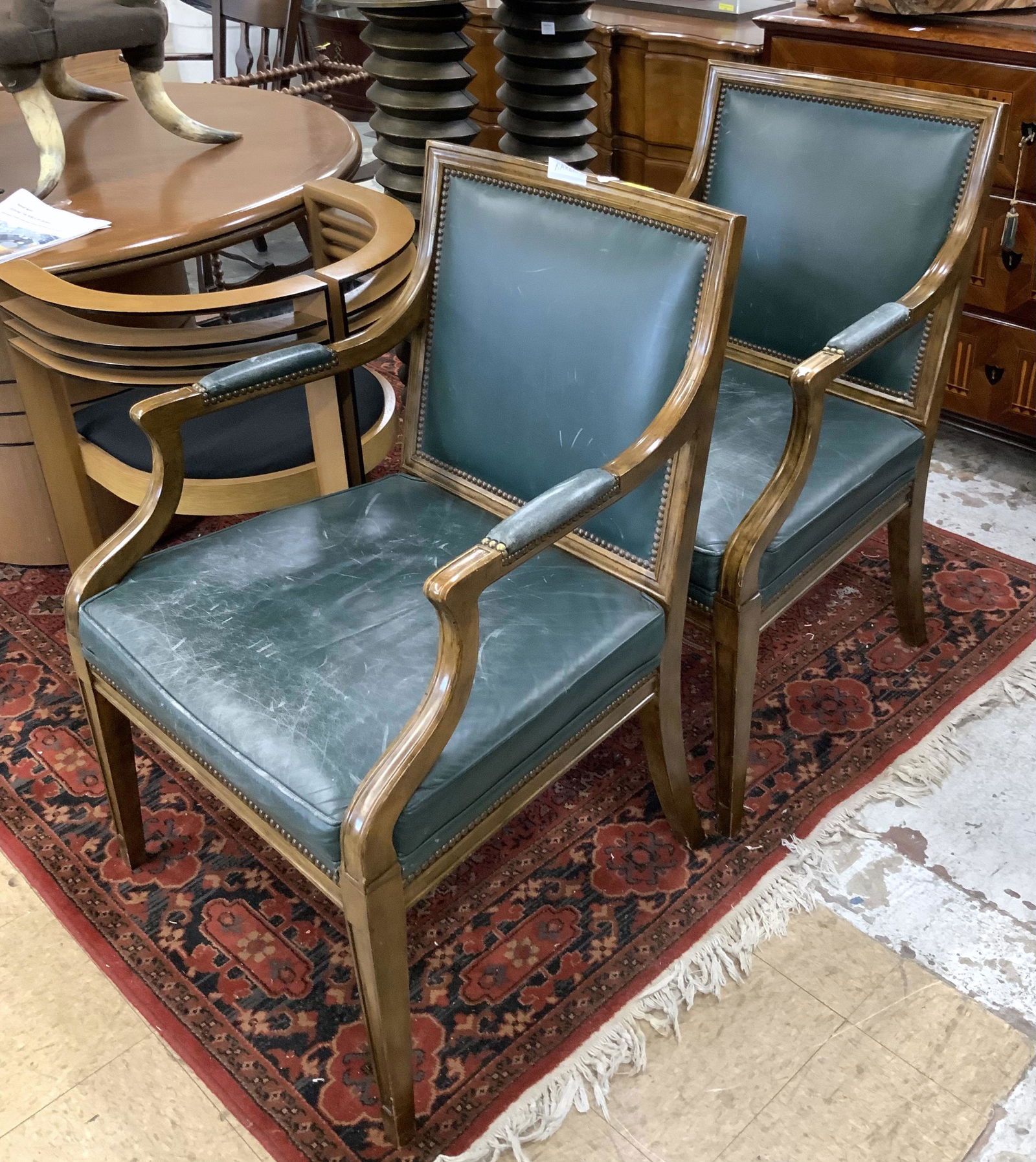 Pair of Baker Upholstered Armchairs. (1 of 1)