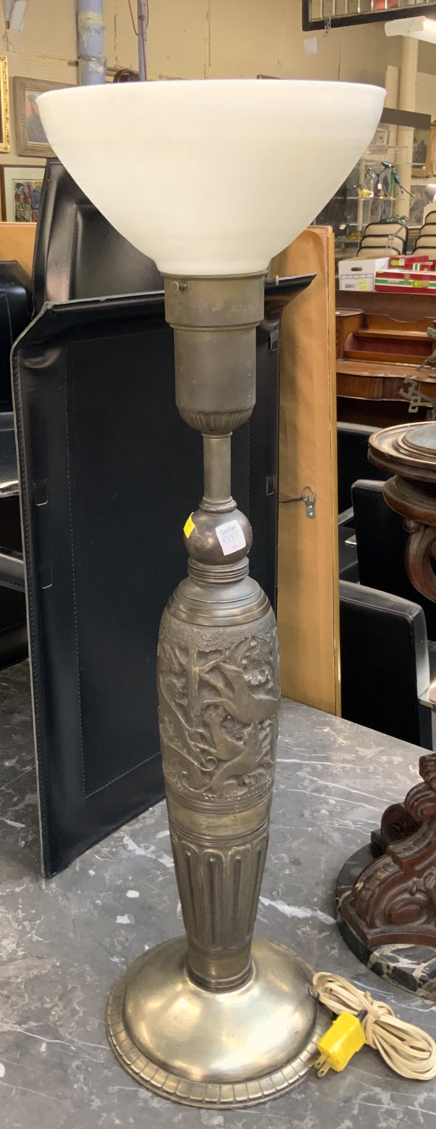 Art Nouveau Foundry Art Solid Iron Lamp Base. (1 of 1)